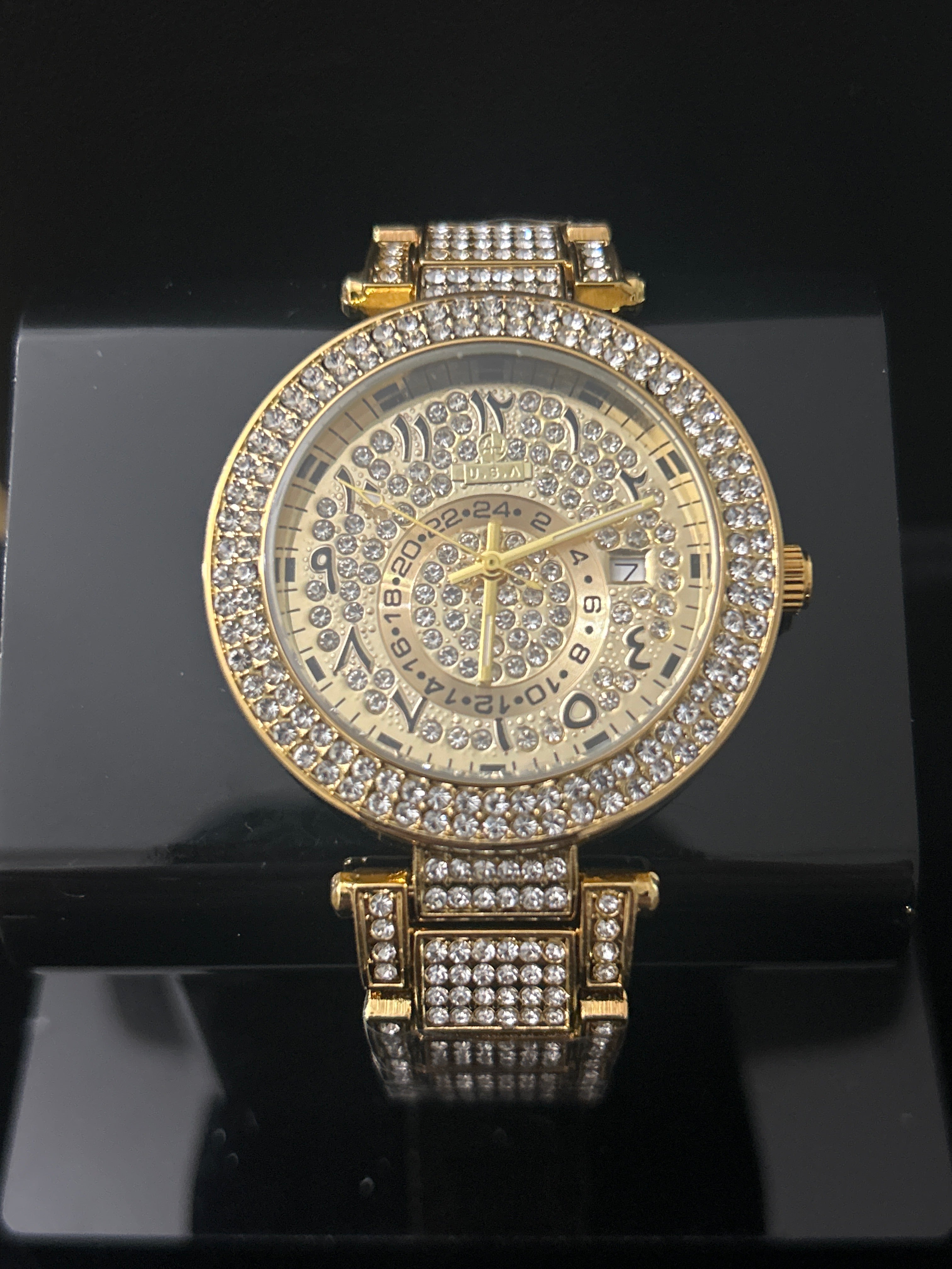W48 - 38mm Gold VVS CZ Iced Out