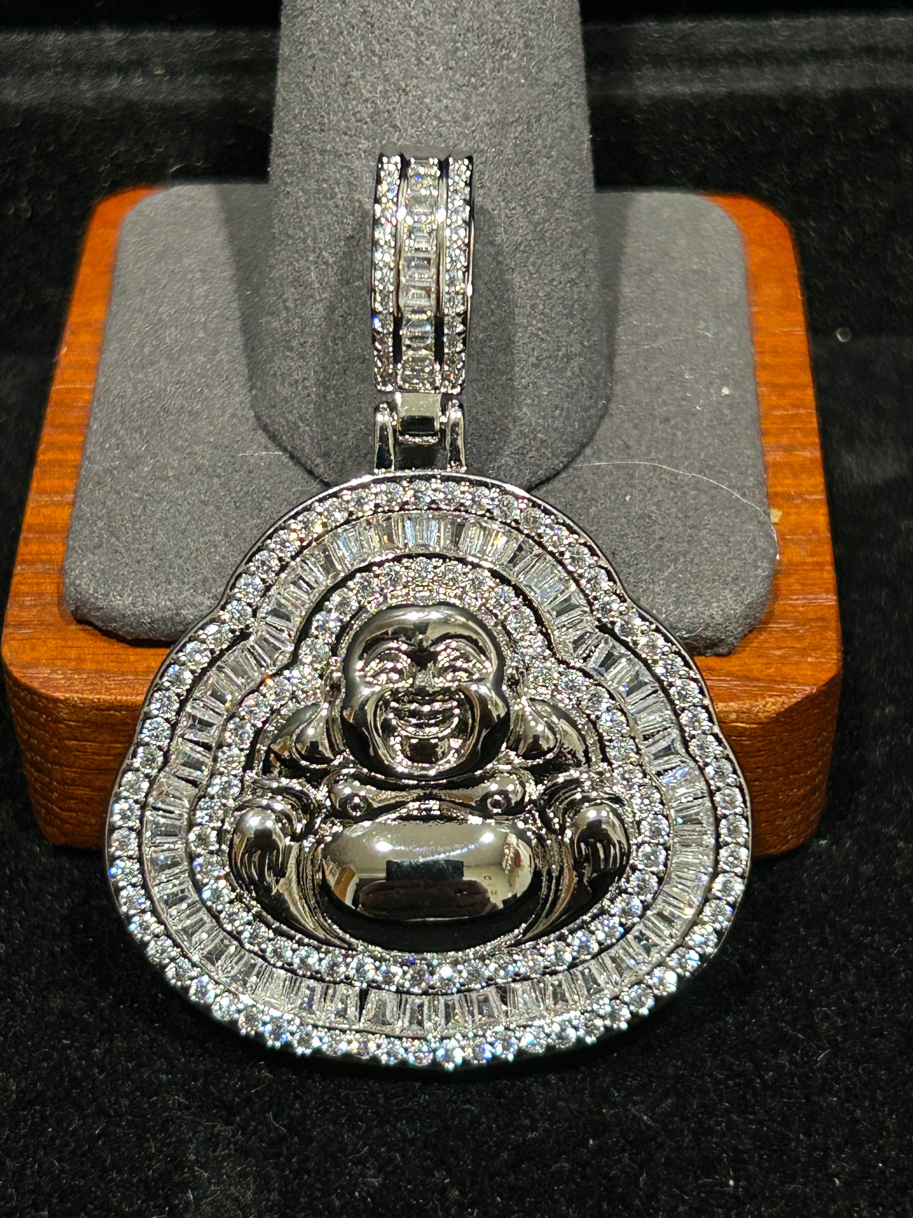 P46 - 14K White Gold VVS CZ Buddha
