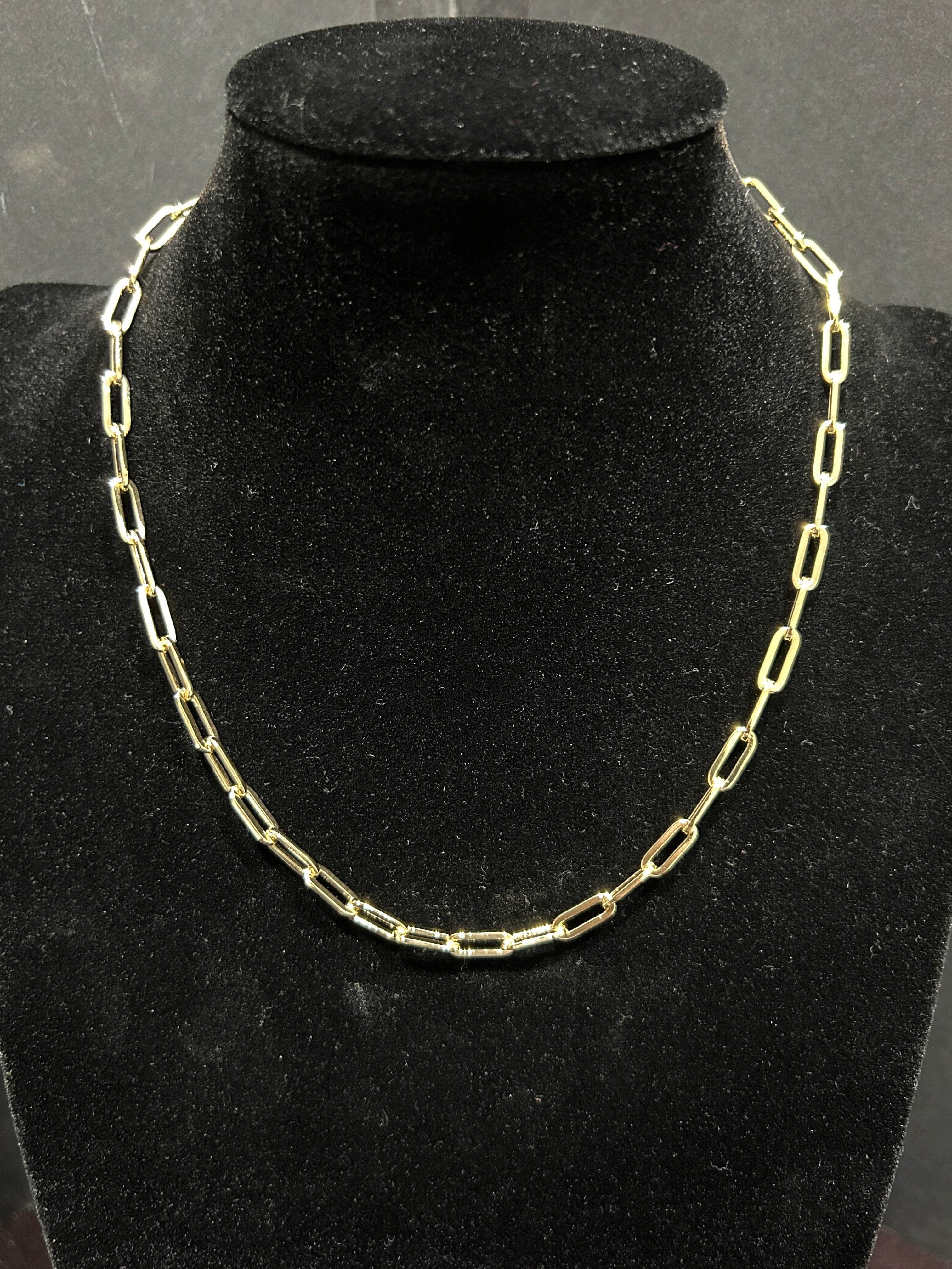 C59 - 14K Gold 18 Inch Paper Clip