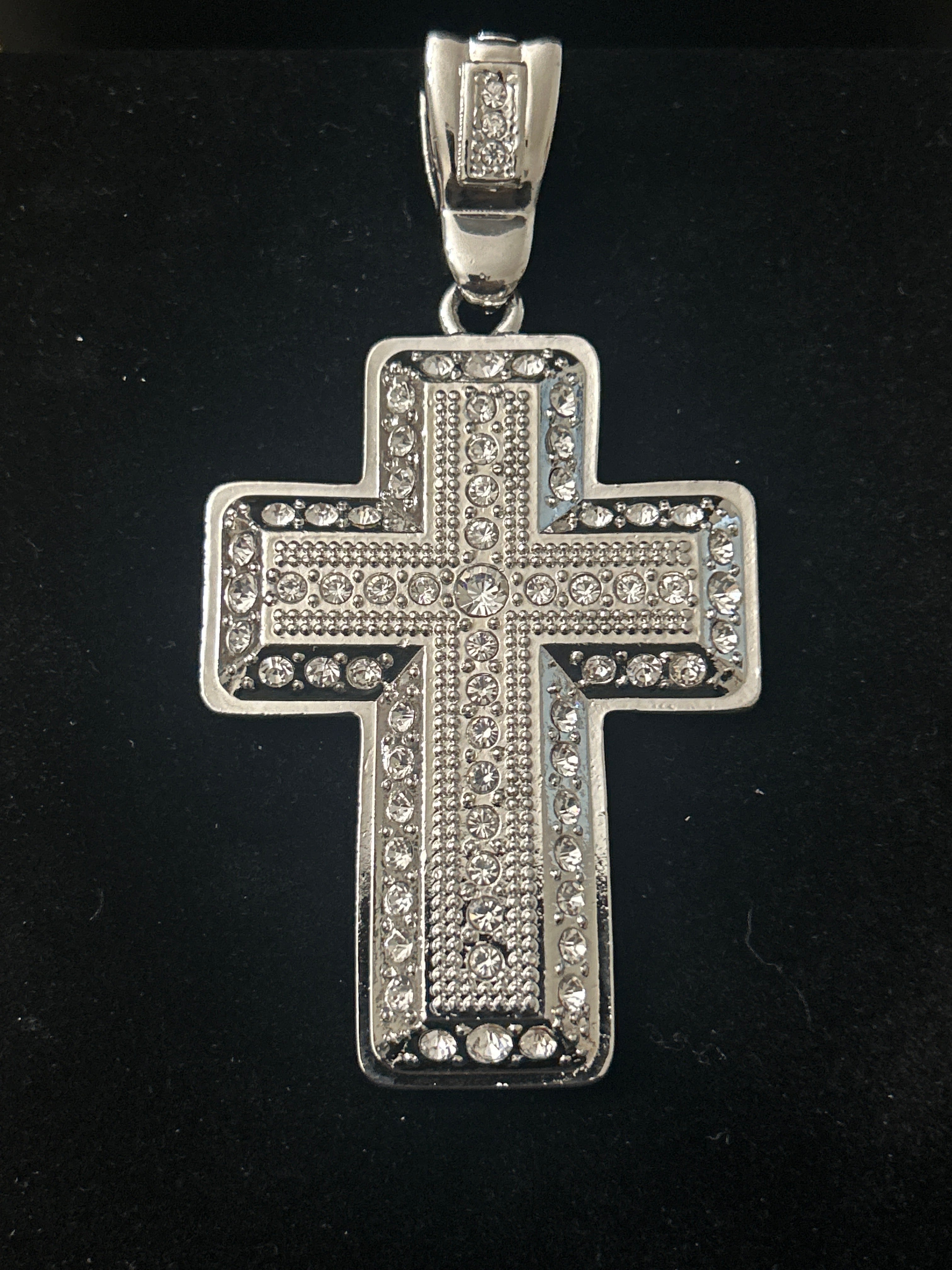 P81 - Stainless Steel VVS CZ Large Cross