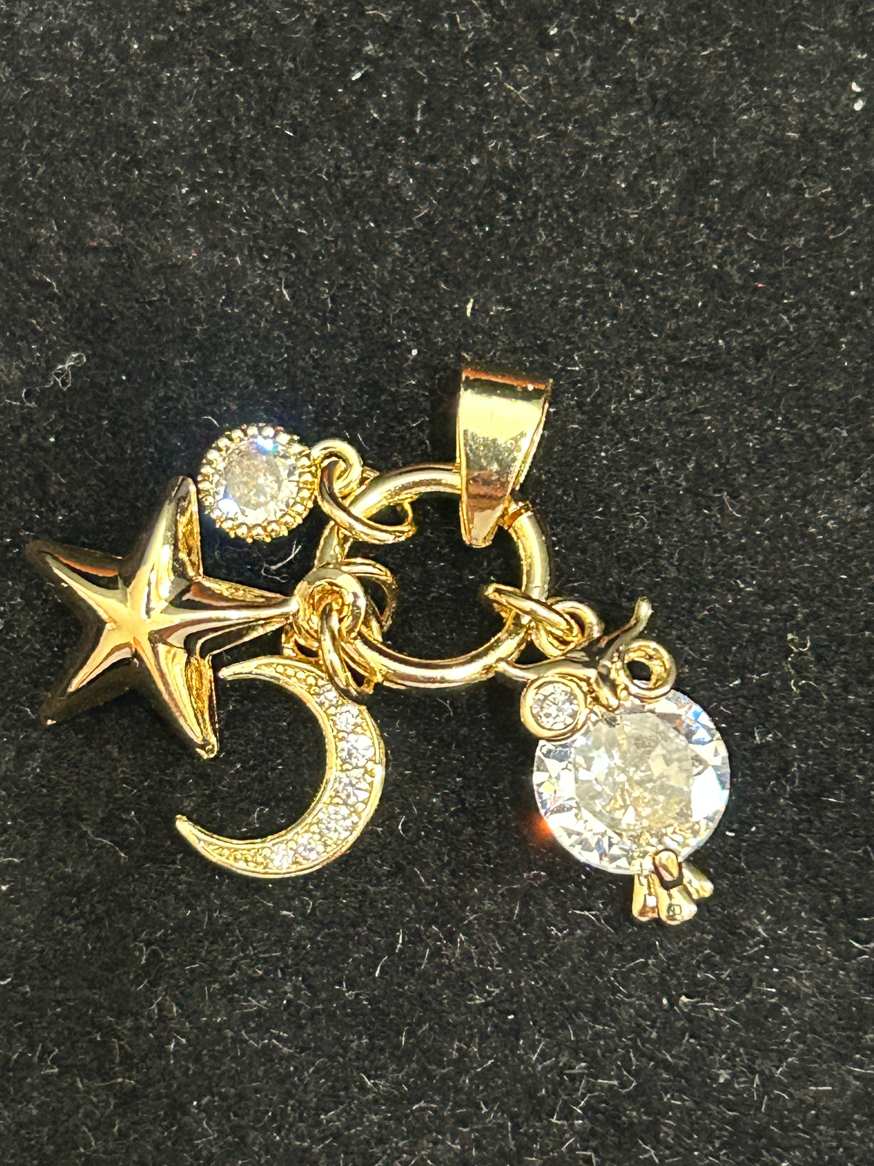 P36 - 14K Gold VVS CZ Charm