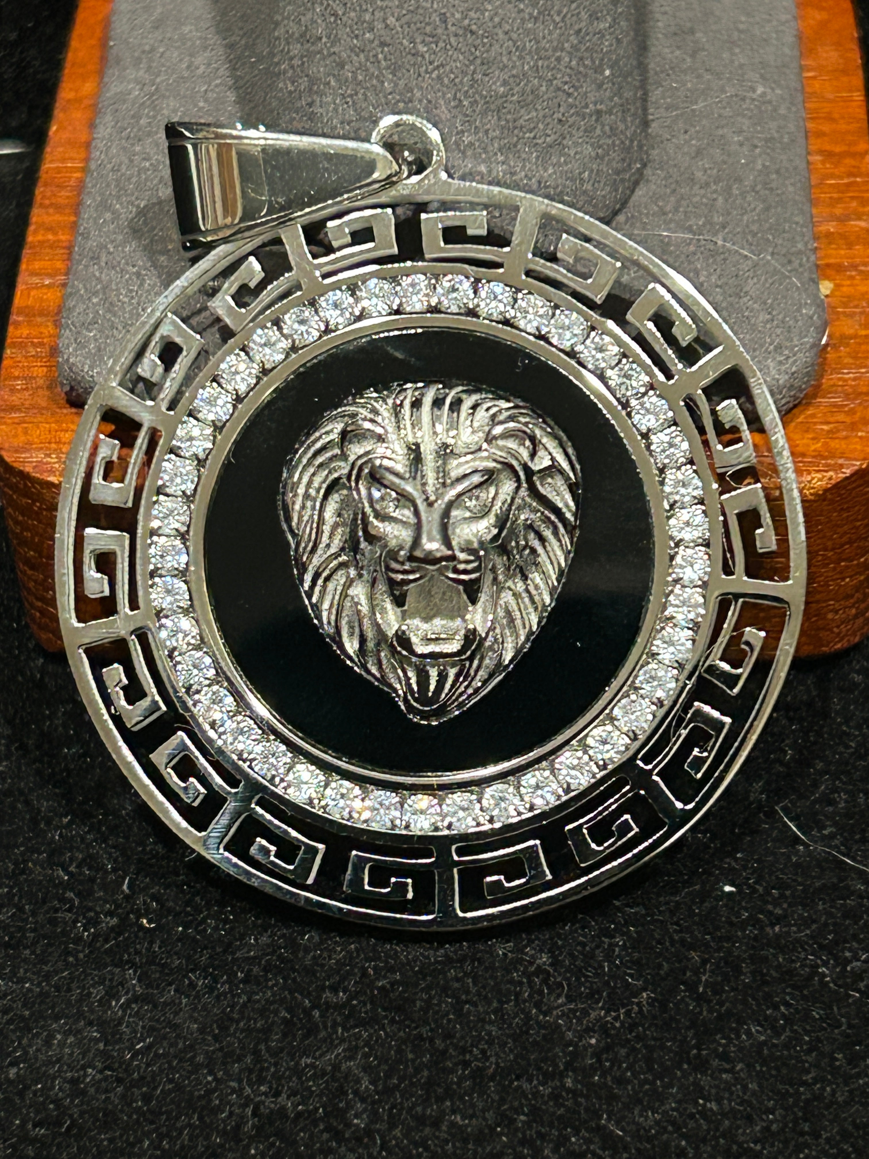 P56 - Stainless VVS CZ Versace Lion Head