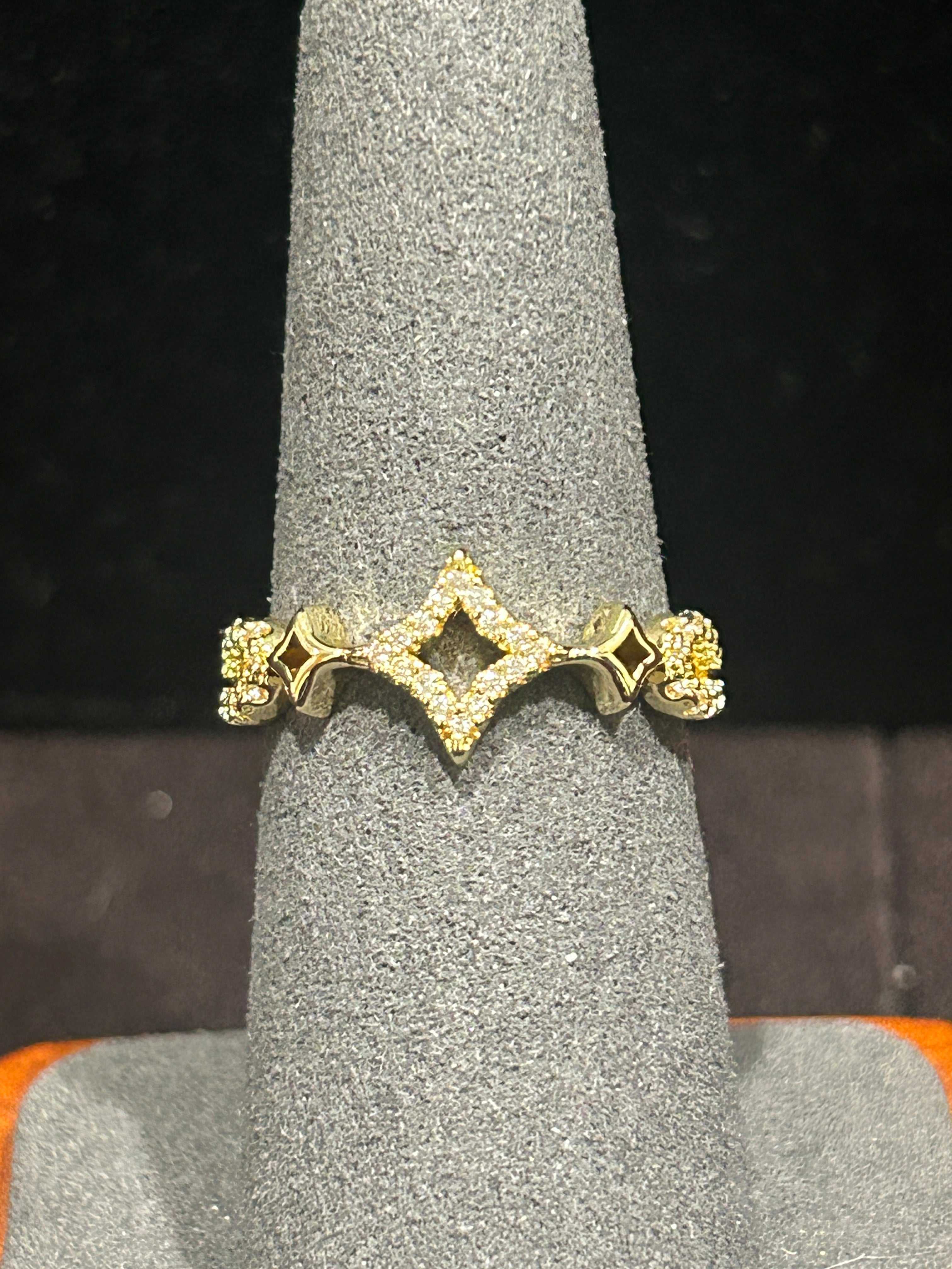 R19 - 14K Gold VVS CZ Size 7