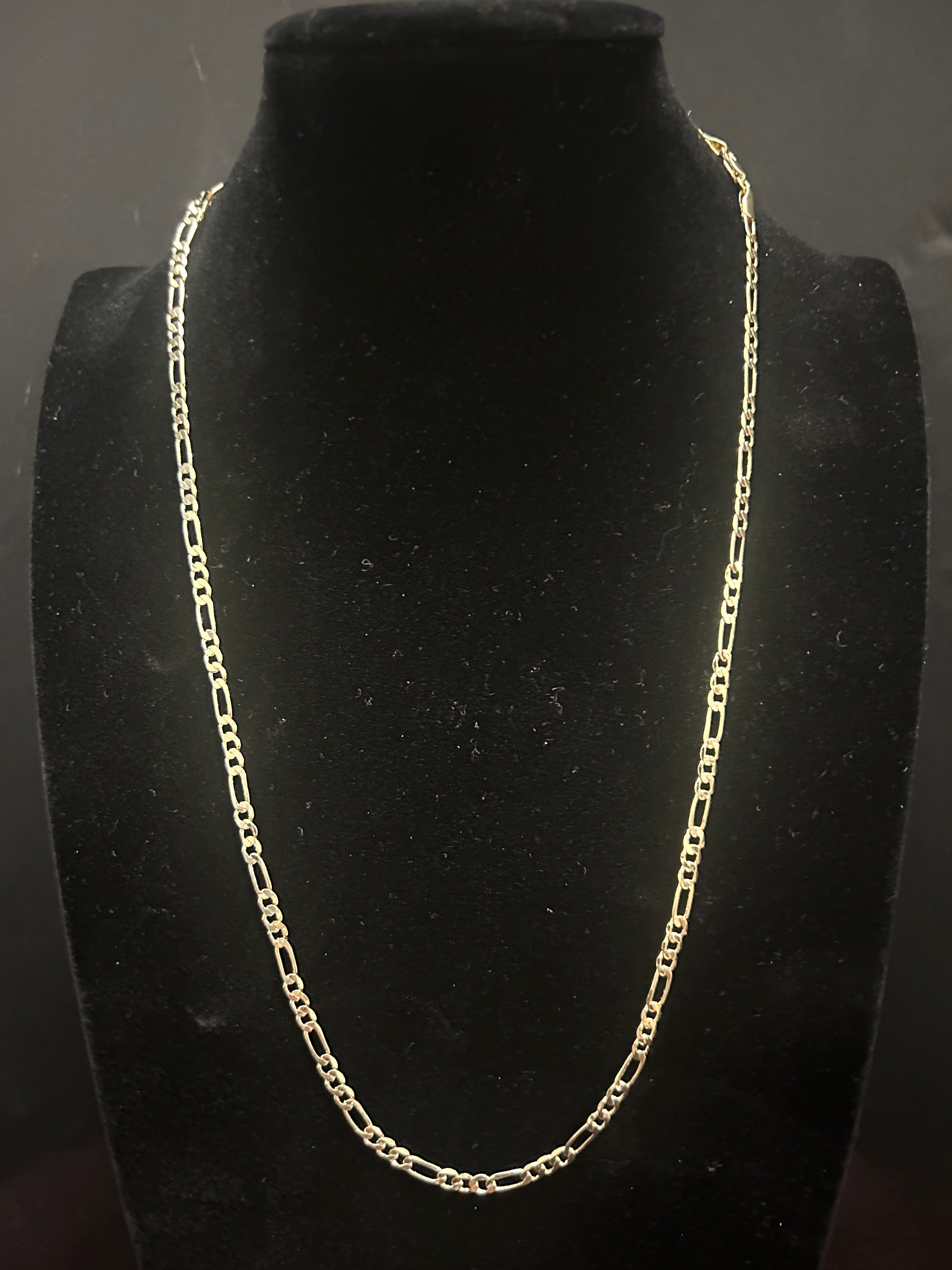 C33 - 14K Gold 24 Inch Figaro 3mm