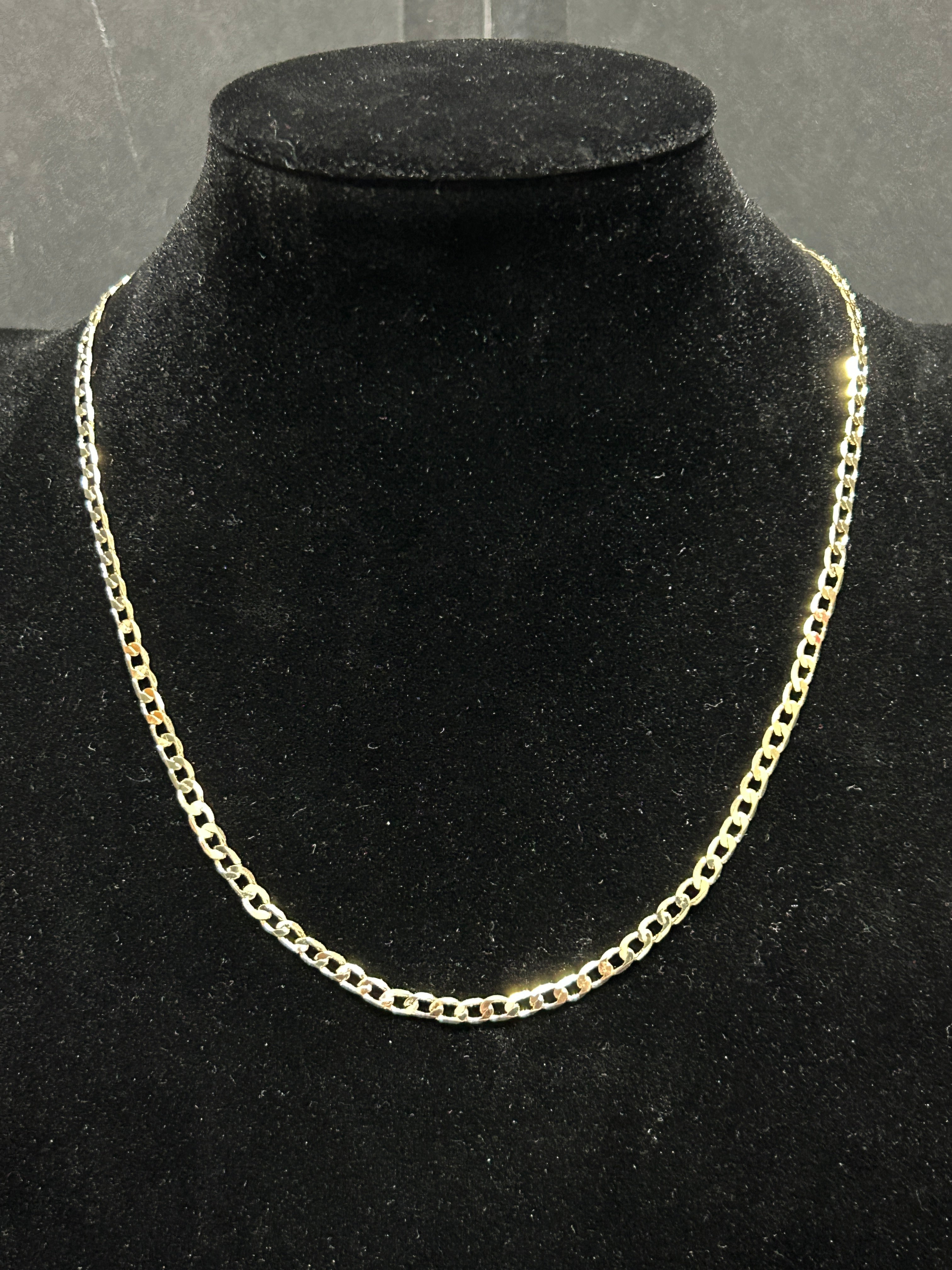 C48 - 14K Gold 3.5mm 18 Inch Cuban