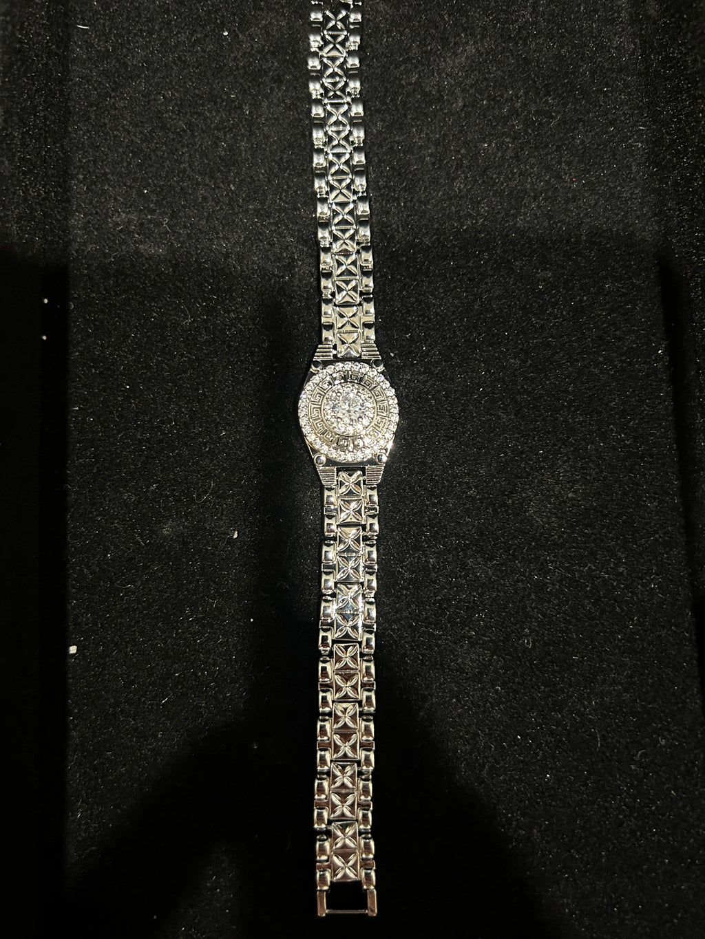 B53 - 14K White Gold VVS CZ 10.5mm 7 Inch