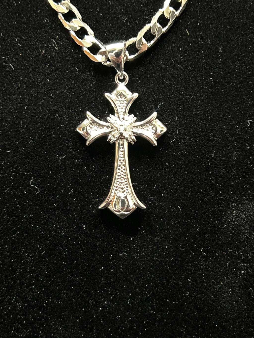 C52 - 14K White Gold 4mm Cuban Combo