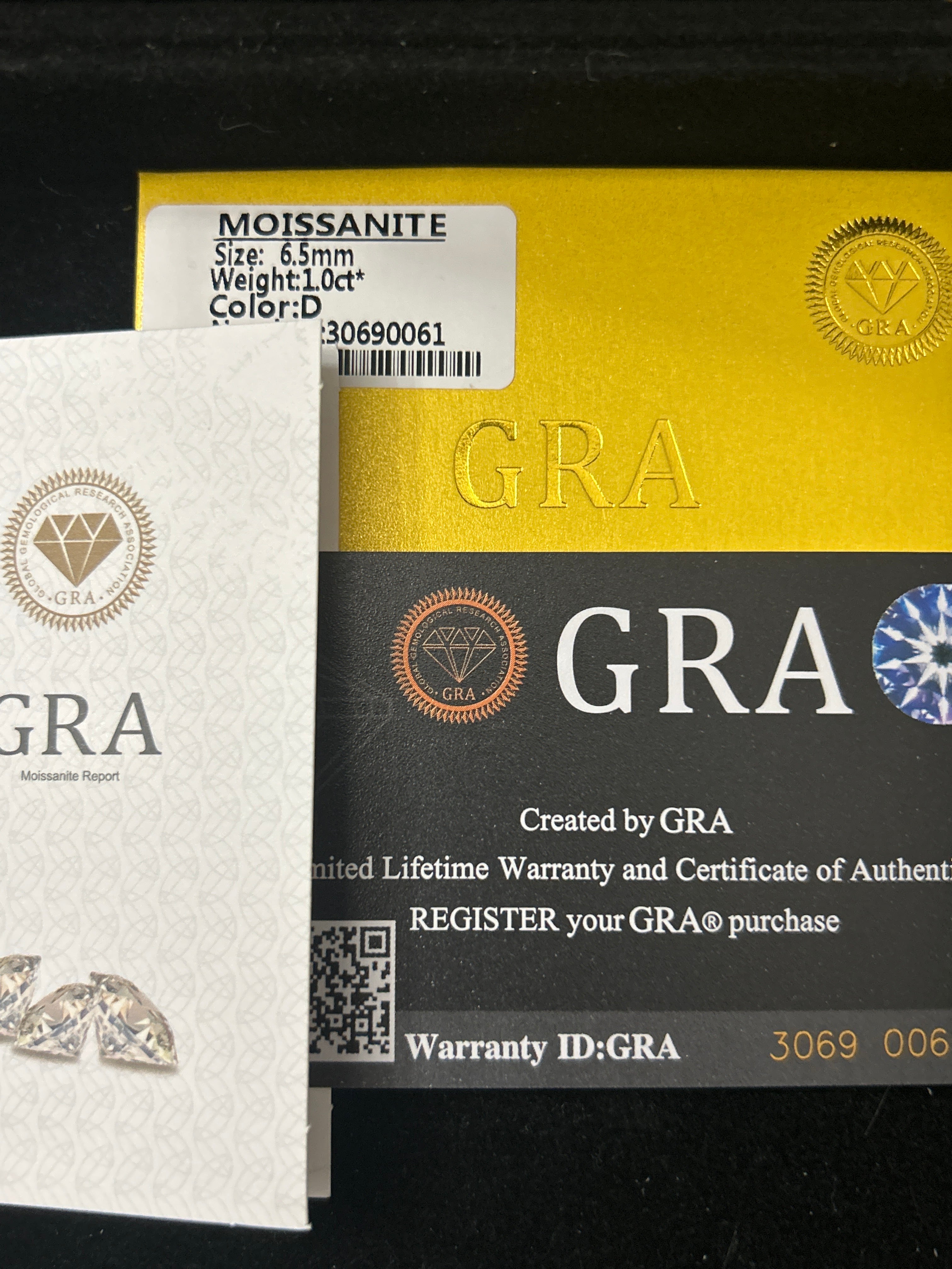 1CT Moissanite Ring Adj. 6-10