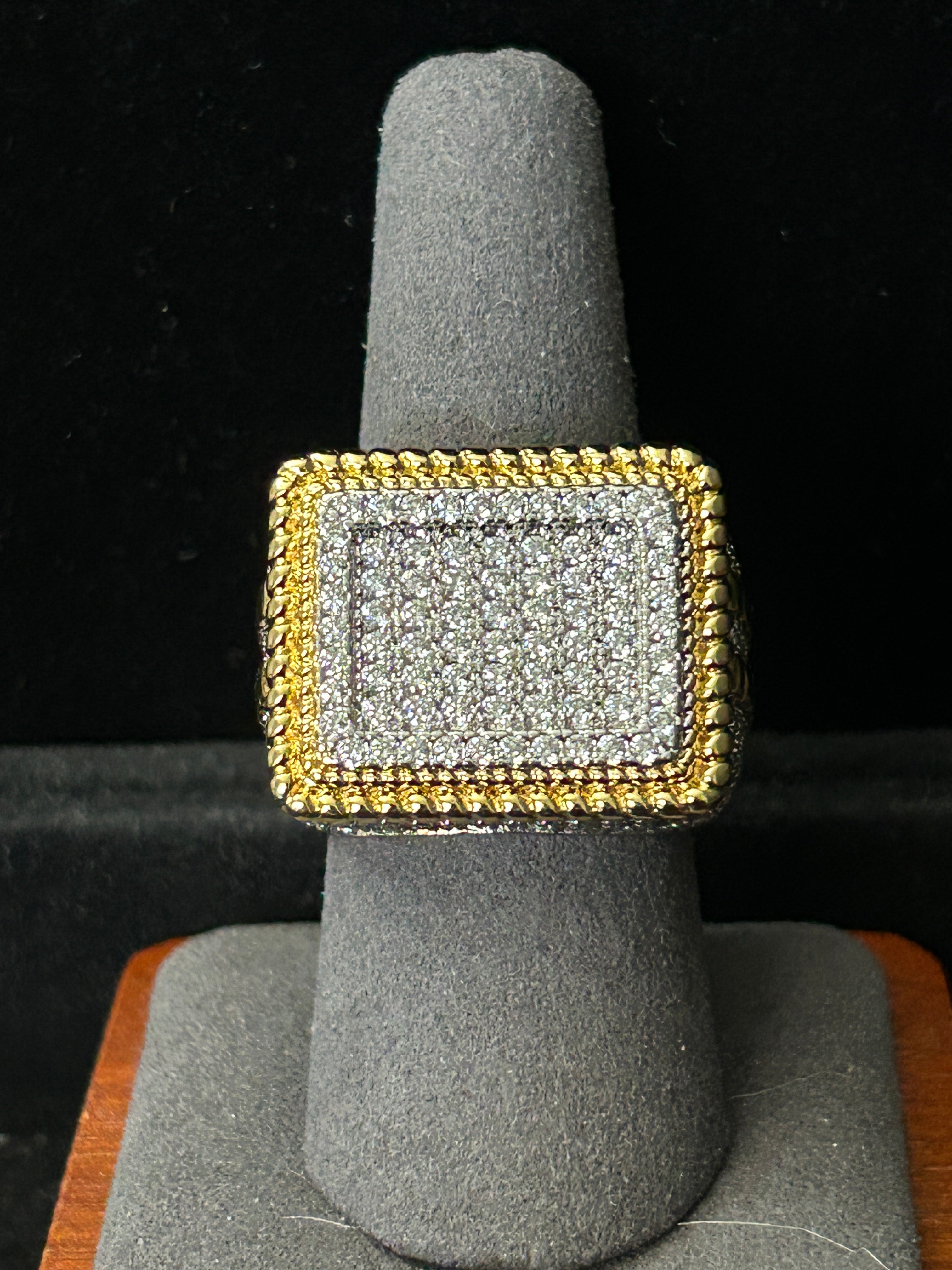 14K Gold VVS CZ Size 8 Men’s
