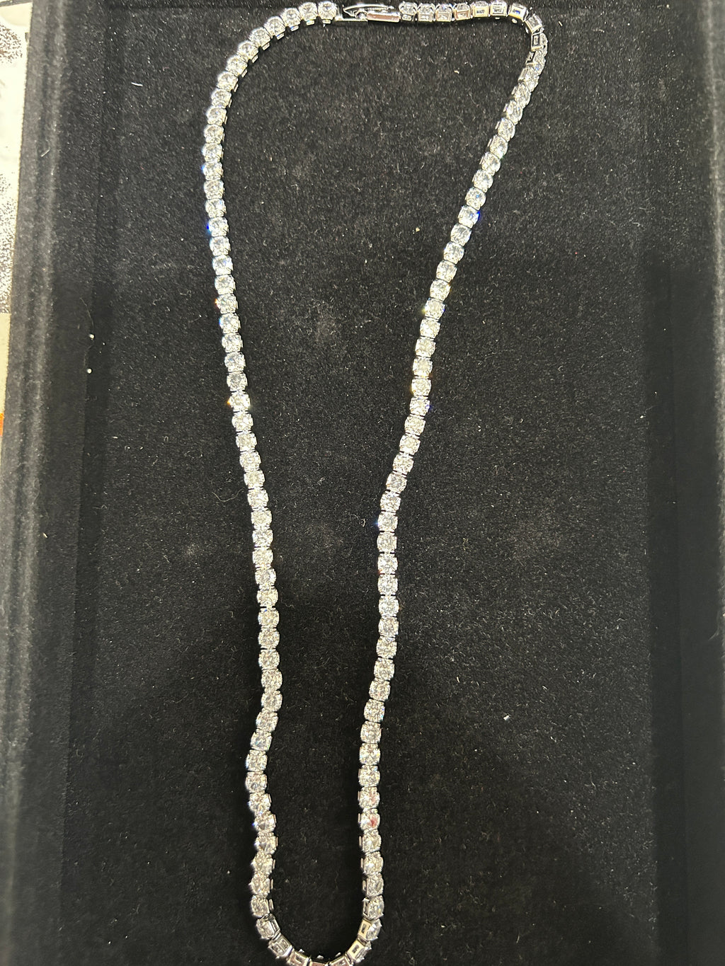 C47 - 14K White Gold VVS CZ 20 Inch Tennis