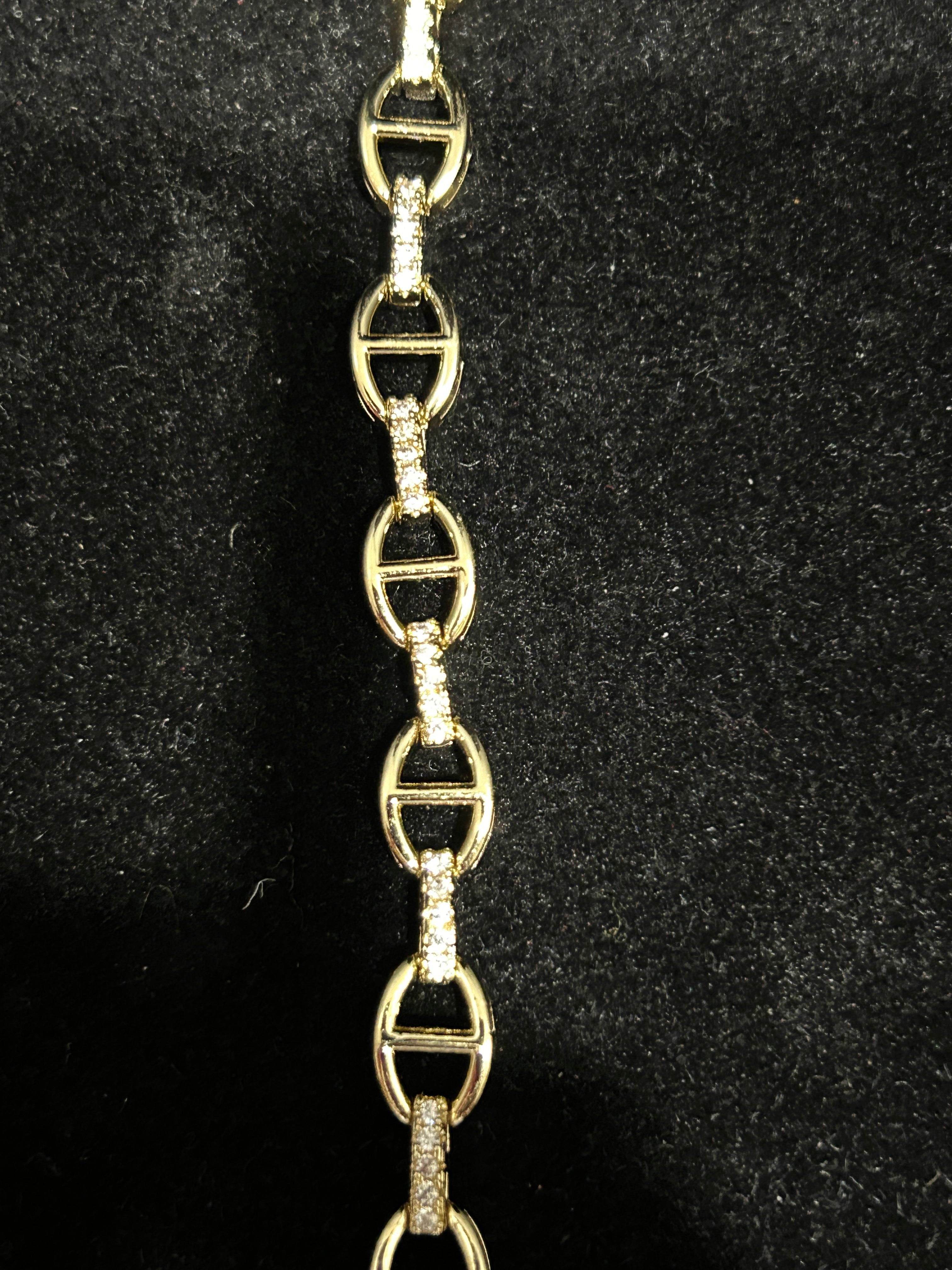 B50 - 14K Gold VVS CZ 7 Inch