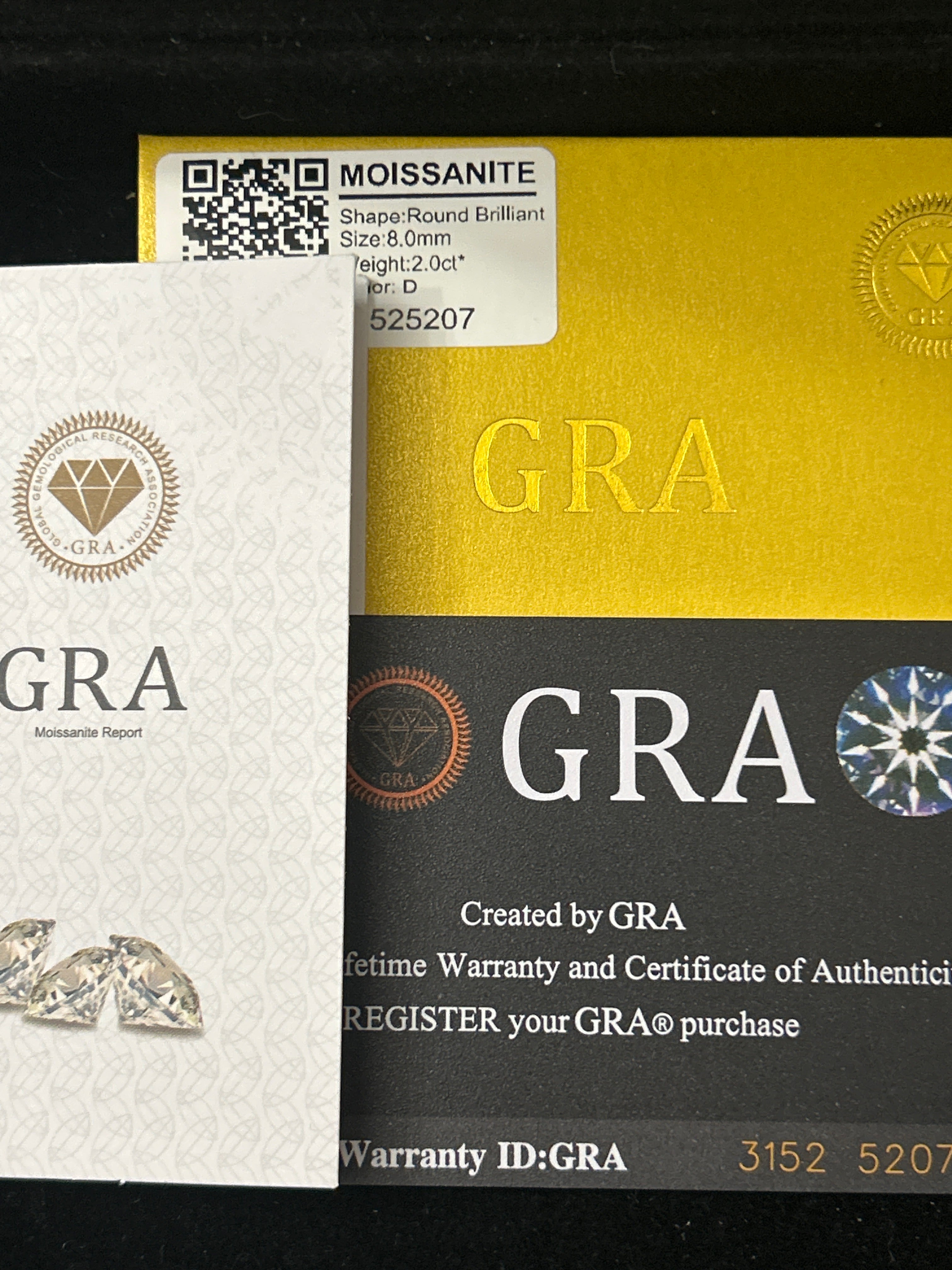 2CT Moissanite Ring Adj. 6-10
