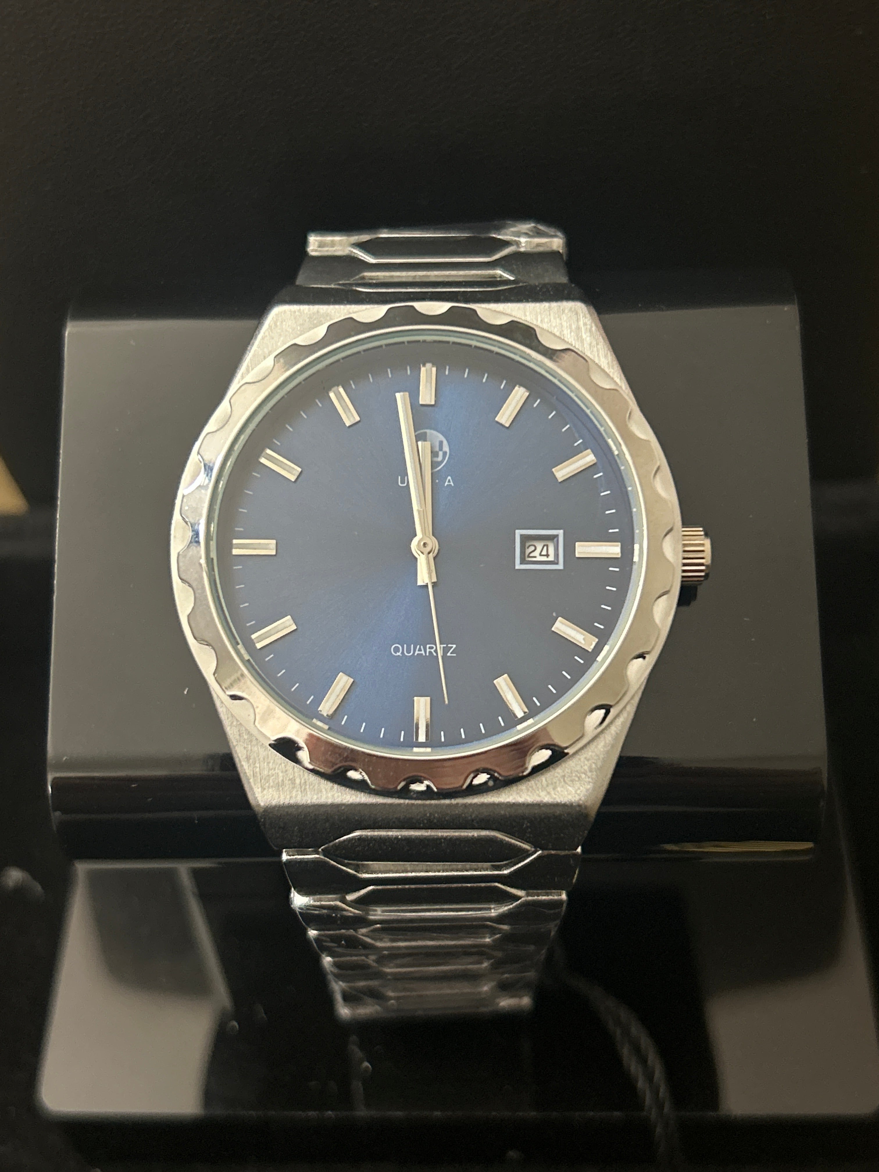 Blue Face Silver Watch 41mm