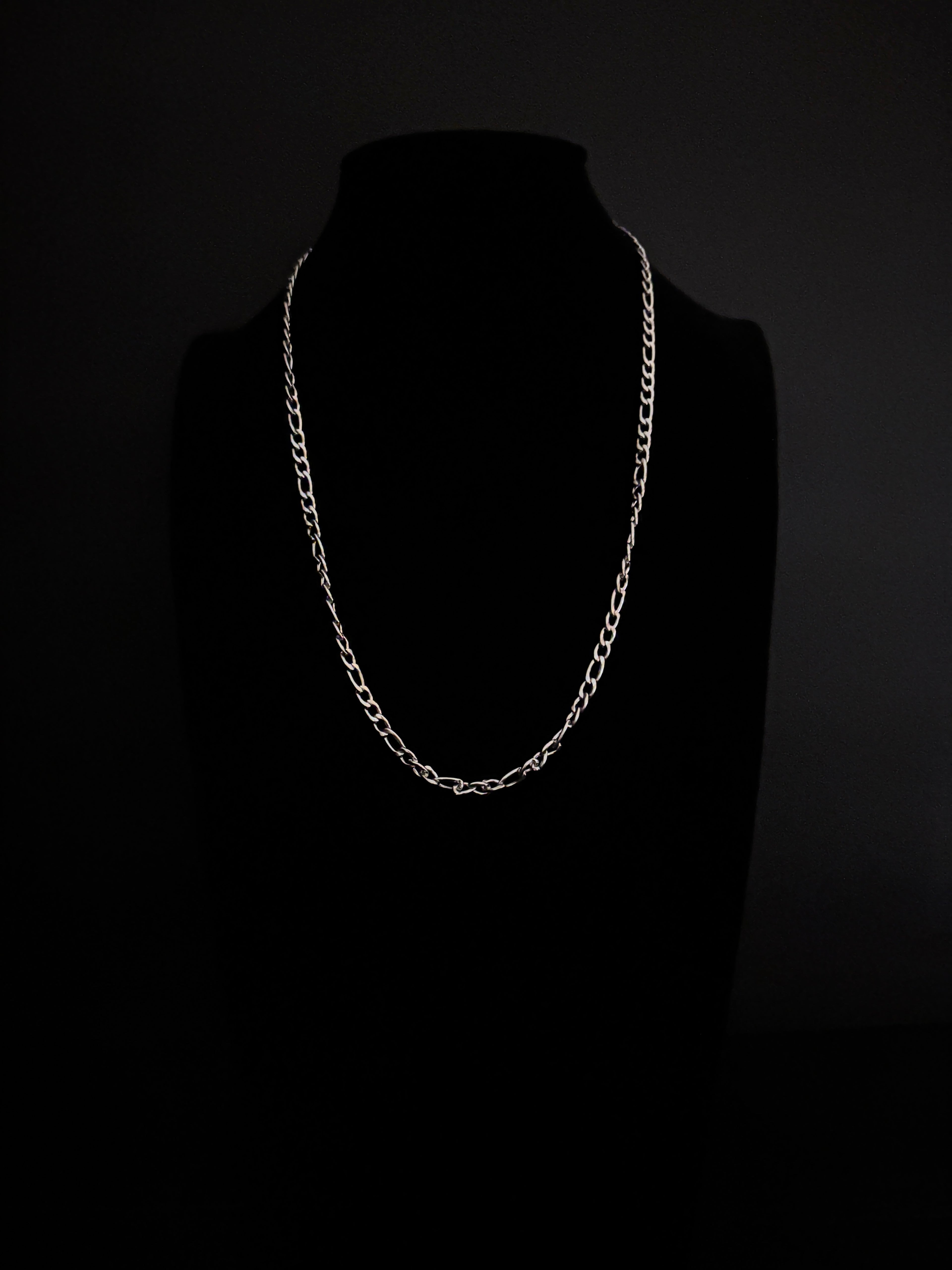 C2- 4mm White Gold Necklace