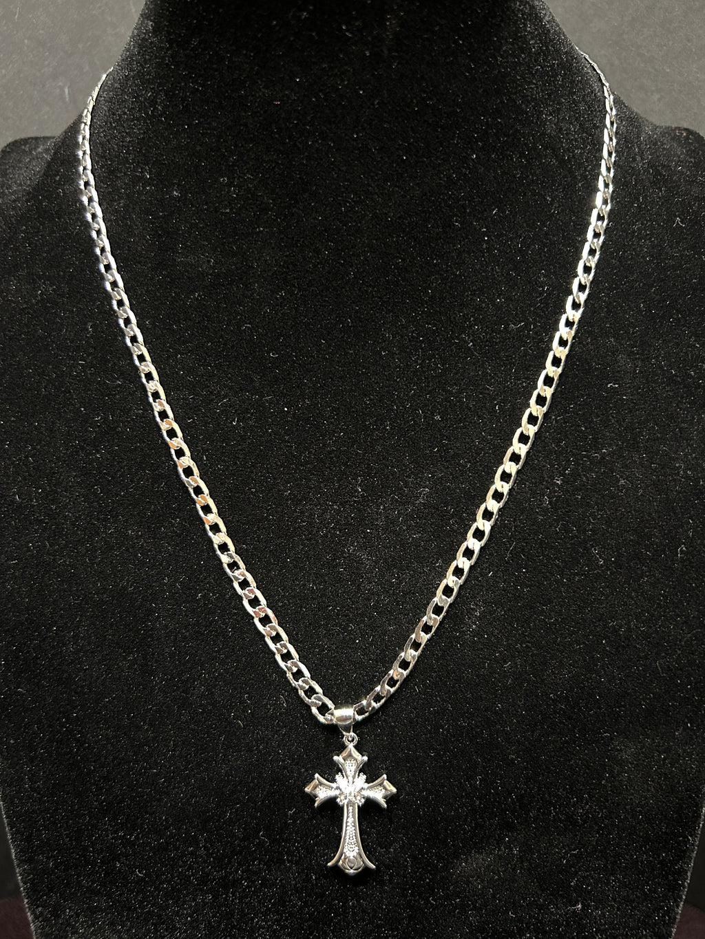 C52 - 14K White Gold 4mm Cuban Combo