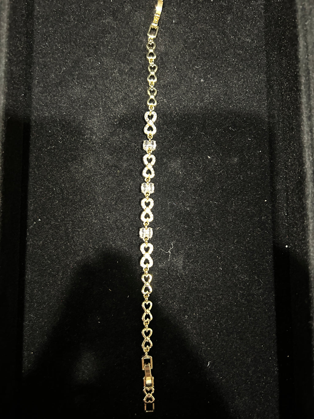 B66 - 14K Gold VVS CZ Infinity 7 Inch