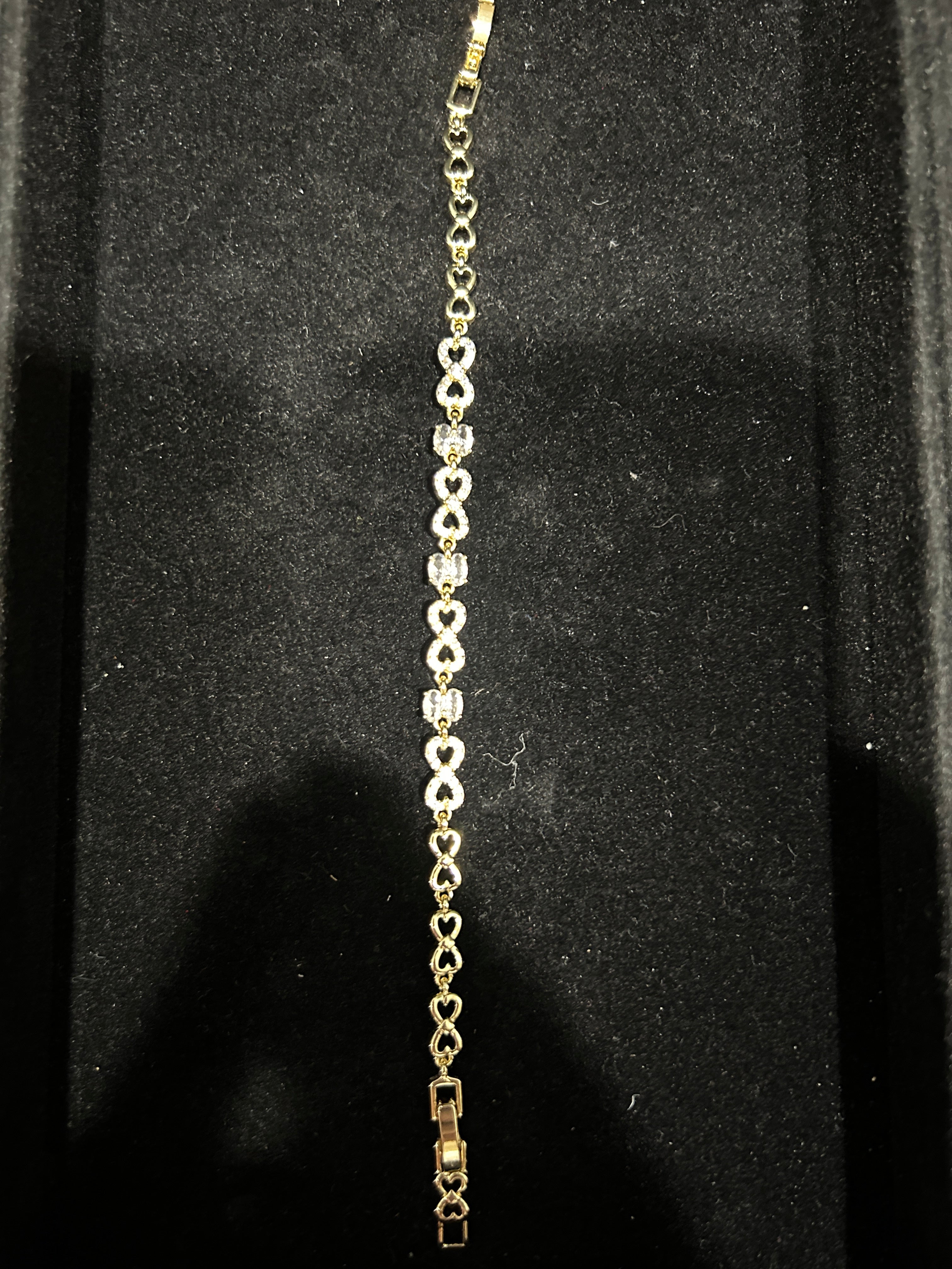 B66 - 14K Gold VVS CZ Infinity 7 Inch