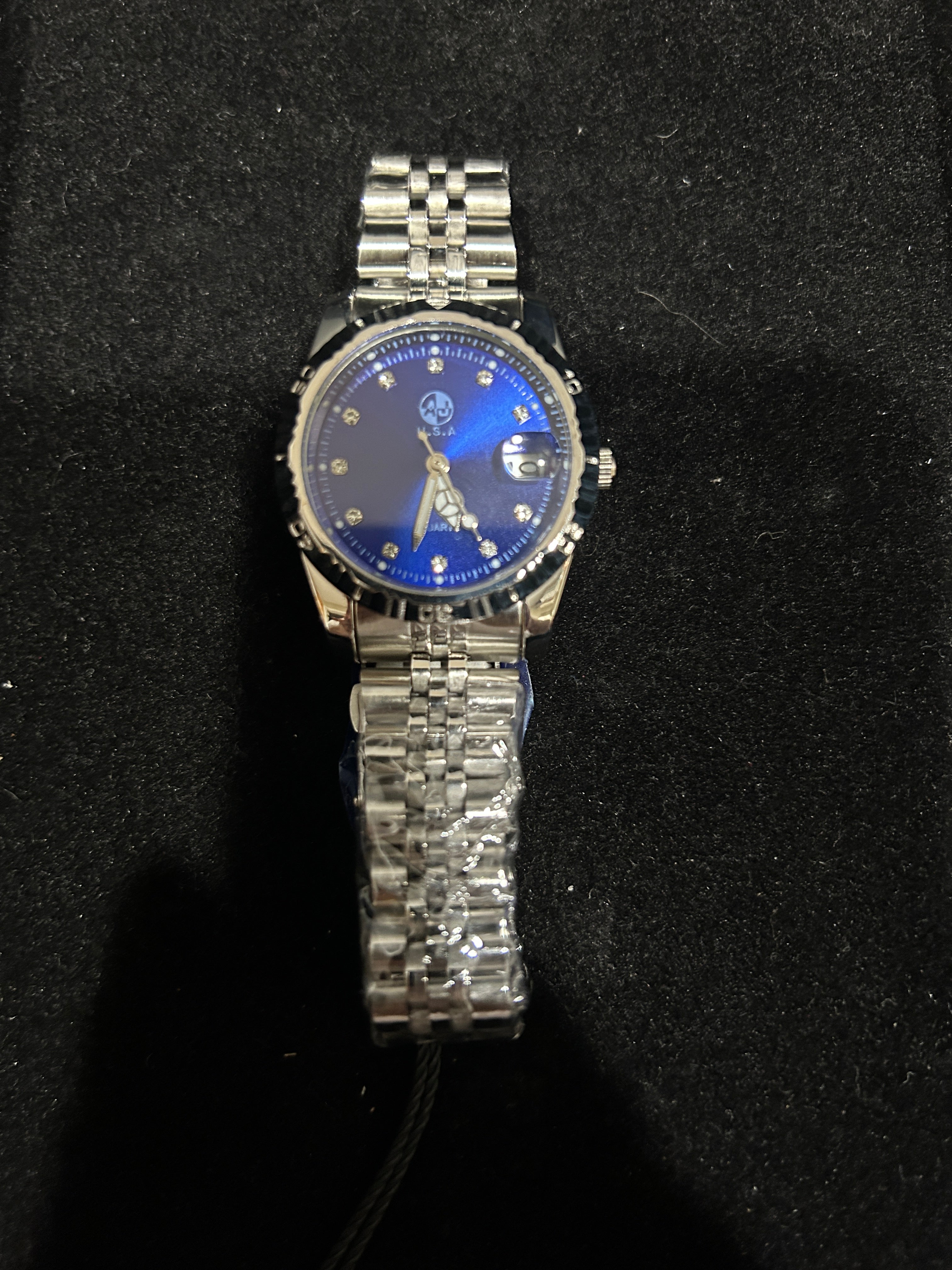 W24 - Silver Women’s Blue Face Rolex Style
