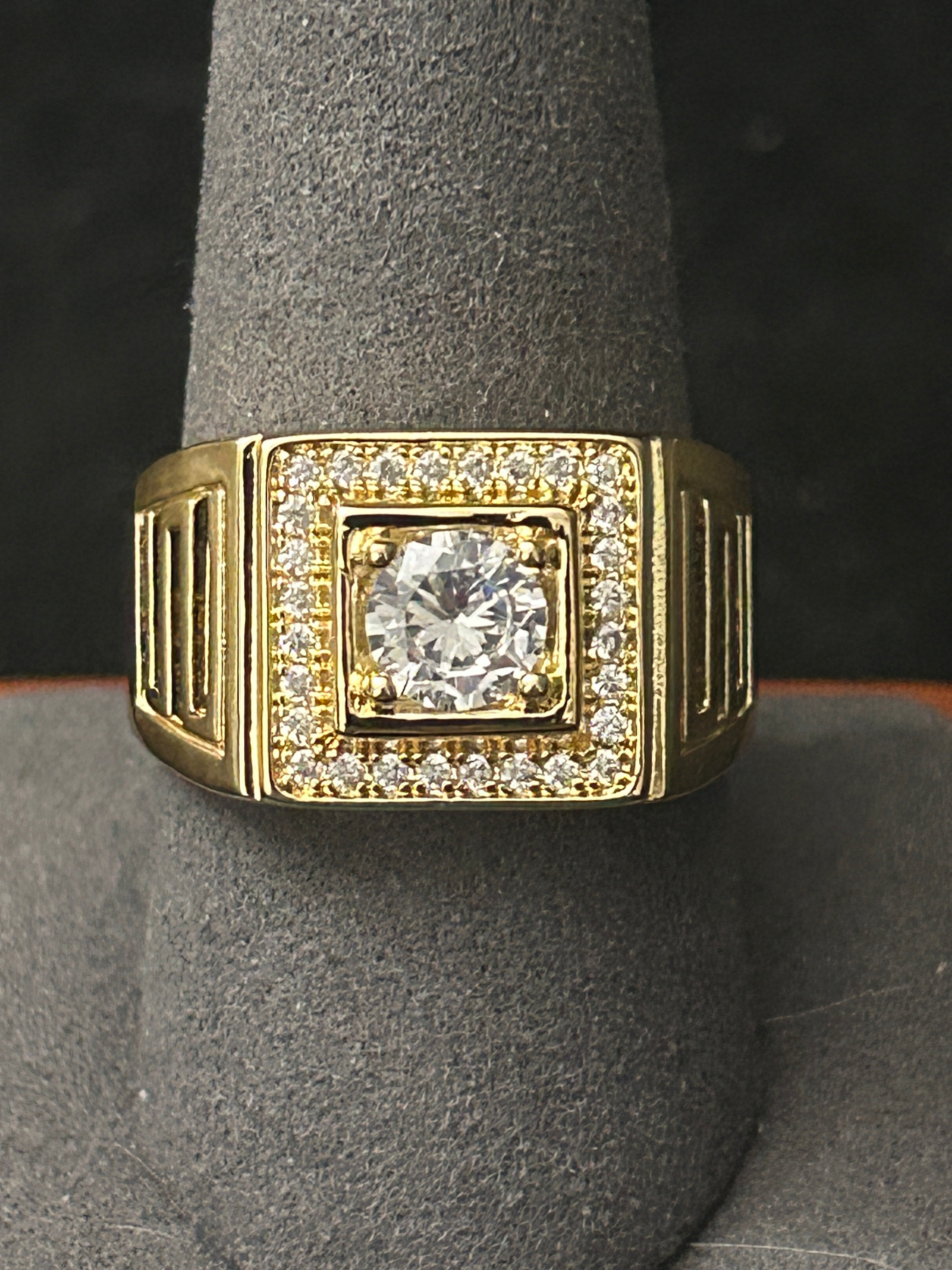 R44 - 14k Gold Men’s Size 10 VVS CZ