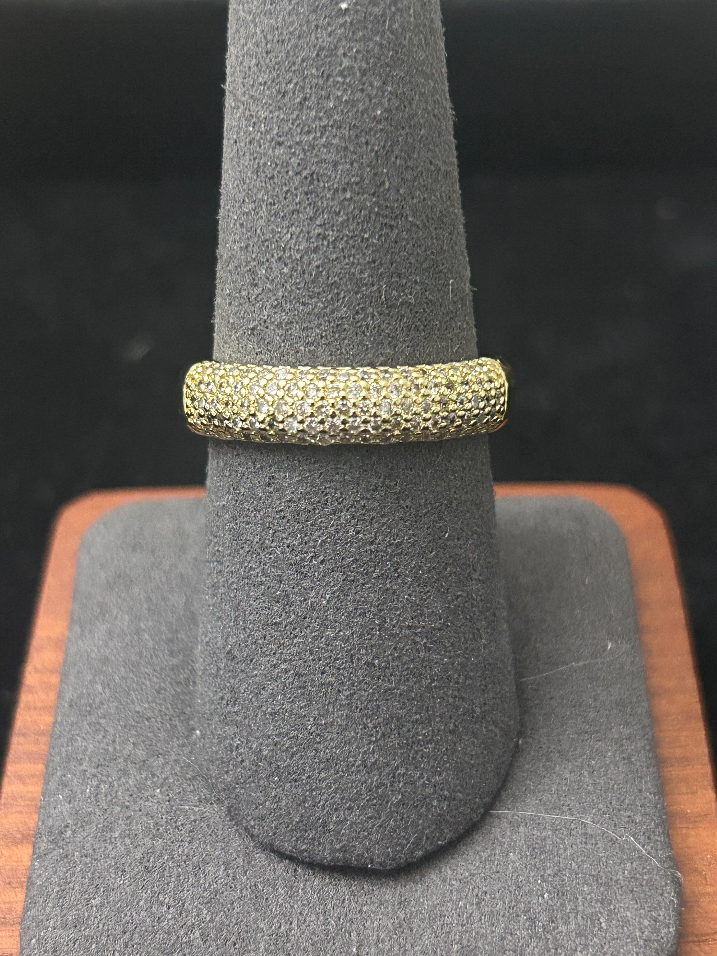 R51 - 14k Gold VVS CZ Band Adjustable 6-9