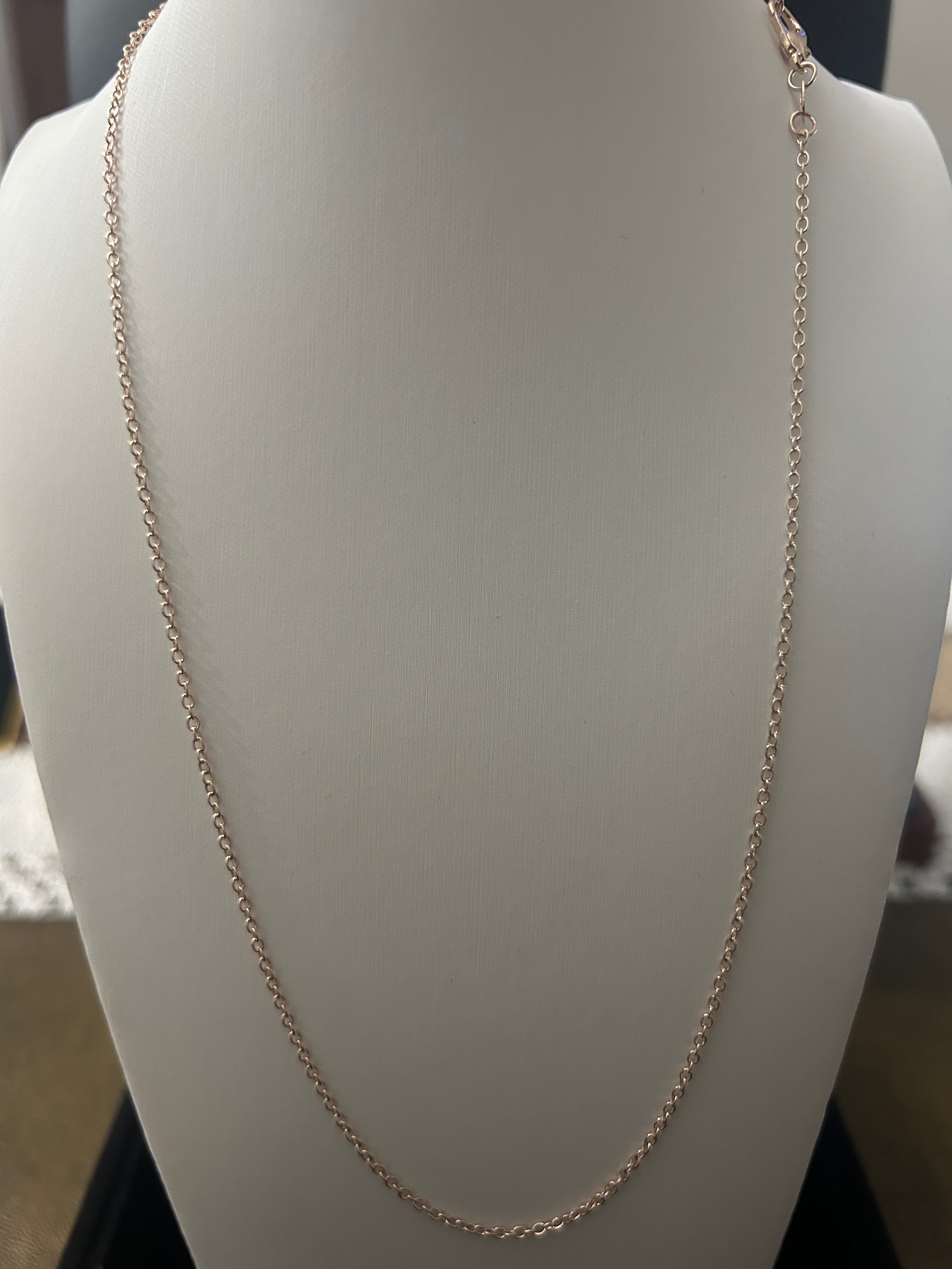 C84 - 14k Rose Gold 18 Inch Thin Chain