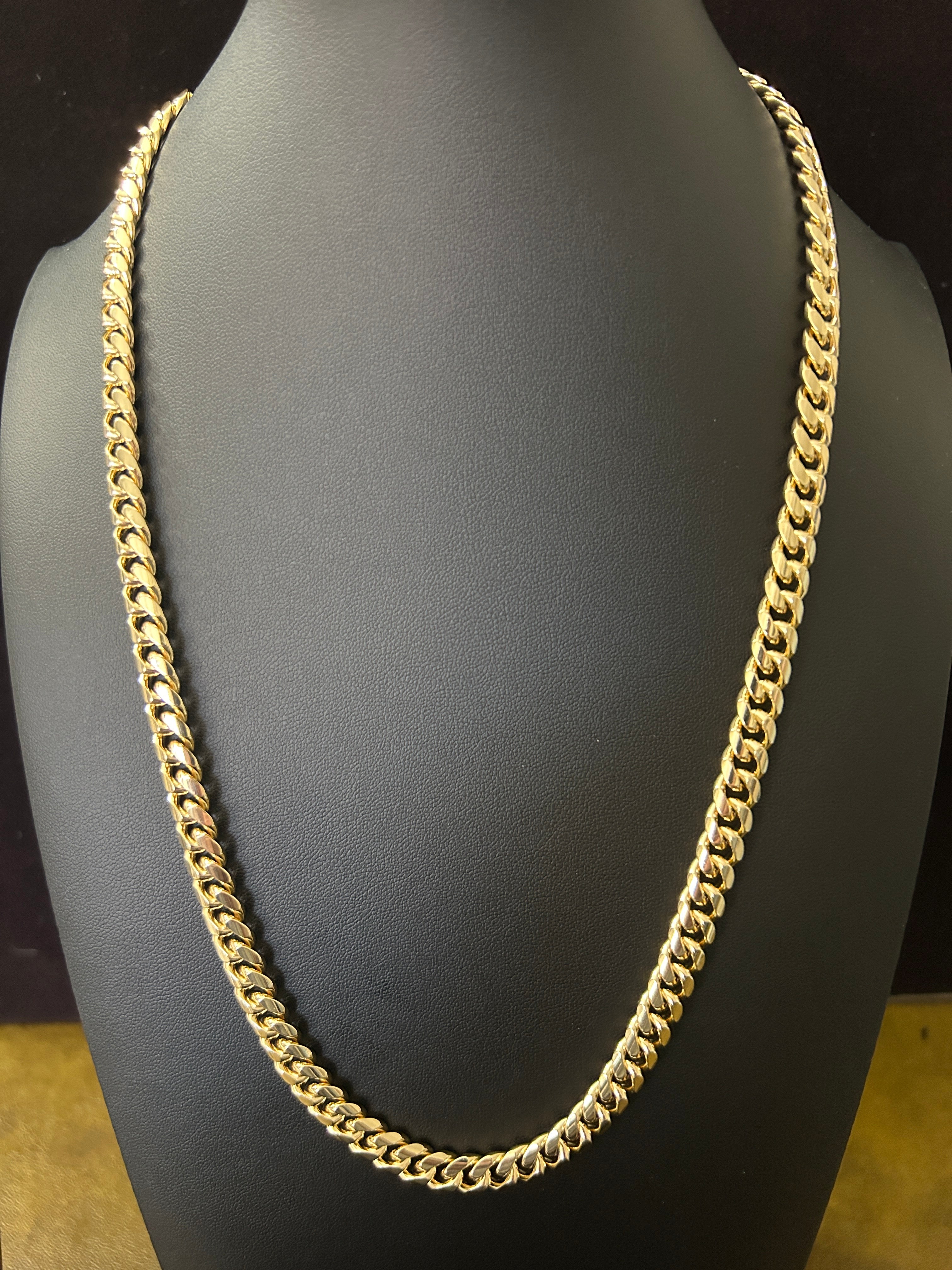 C83 - 14k Gold 24 Inch Cuban 8mm