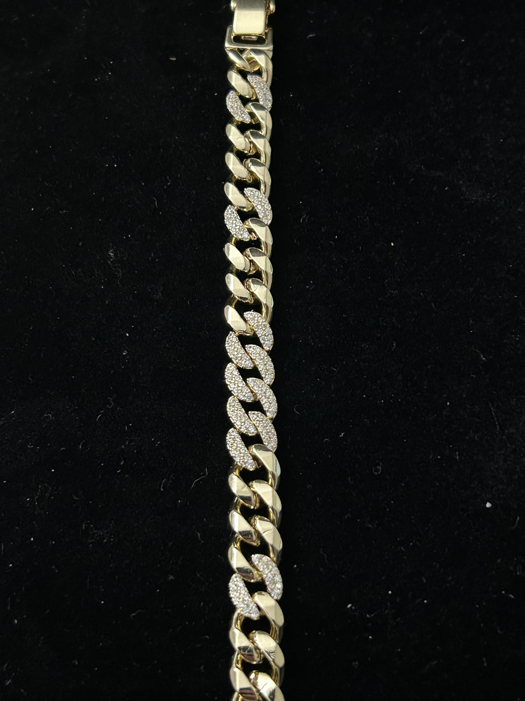 14k Gold VVS CZ 8 Inch Cuban 8MM