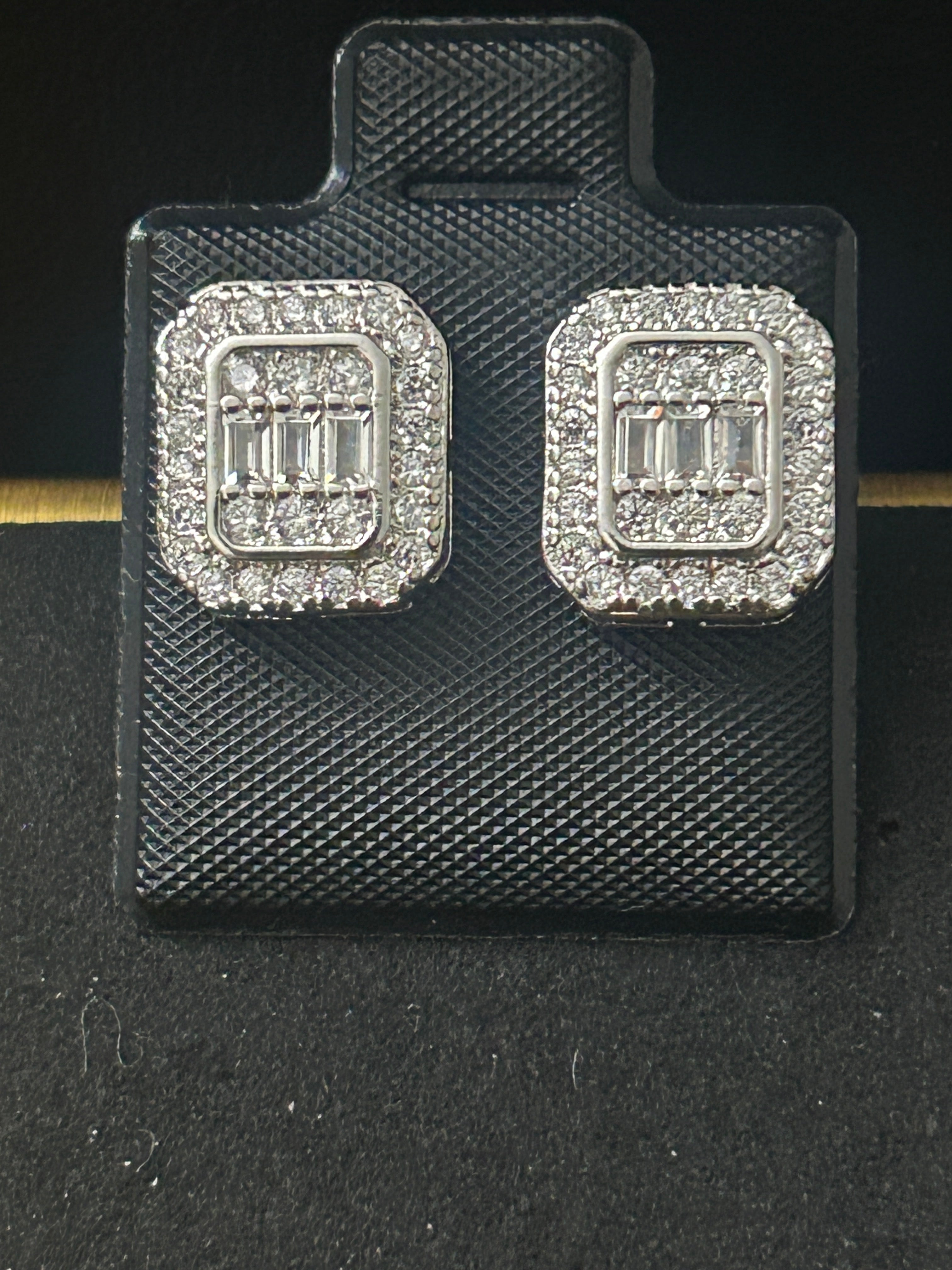 E93 - 14k White Gold VVS CZ Studs