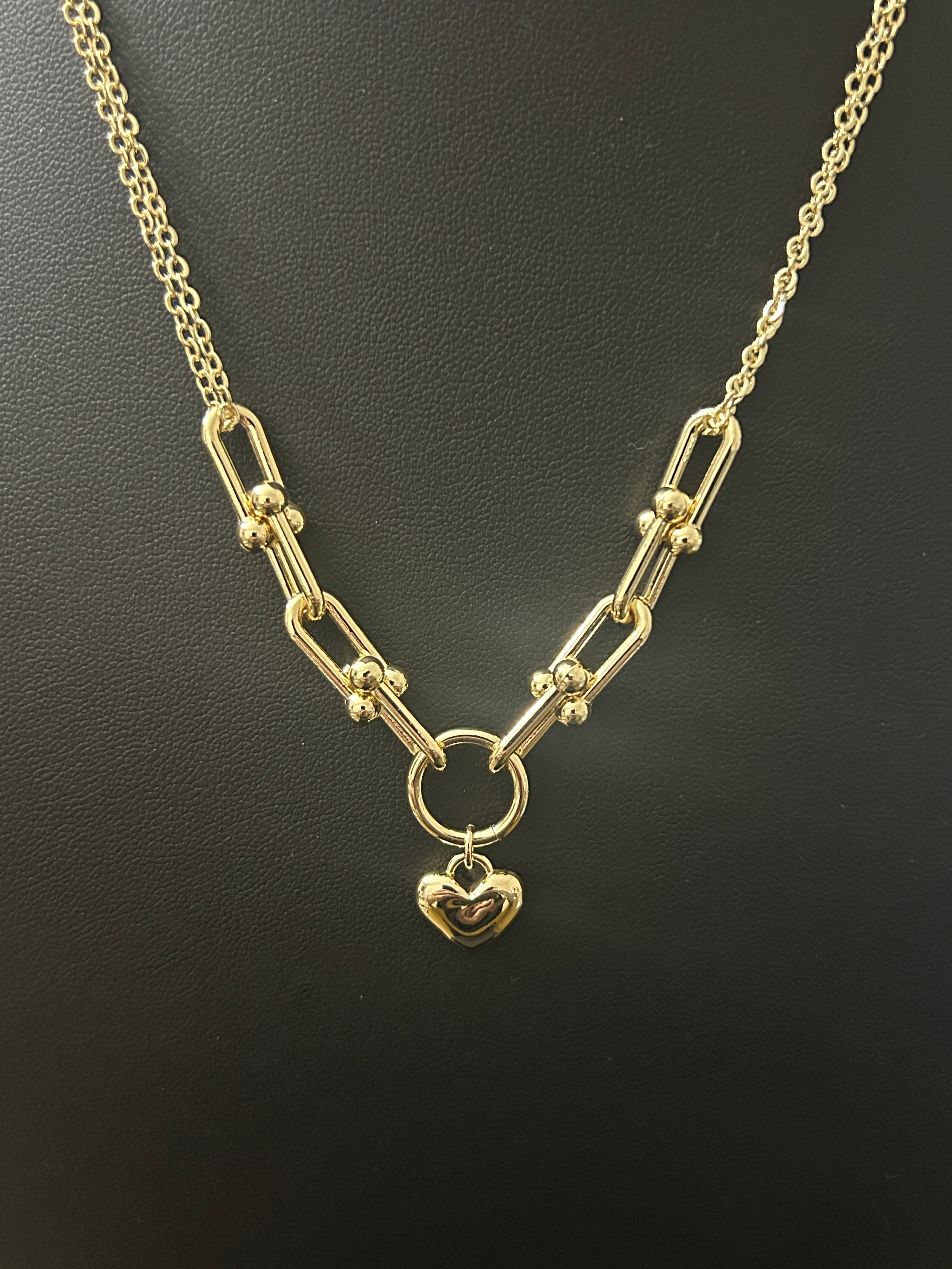 C92 - 14k Gold 18-20 Inch Tiffany Inspired W/ Heart