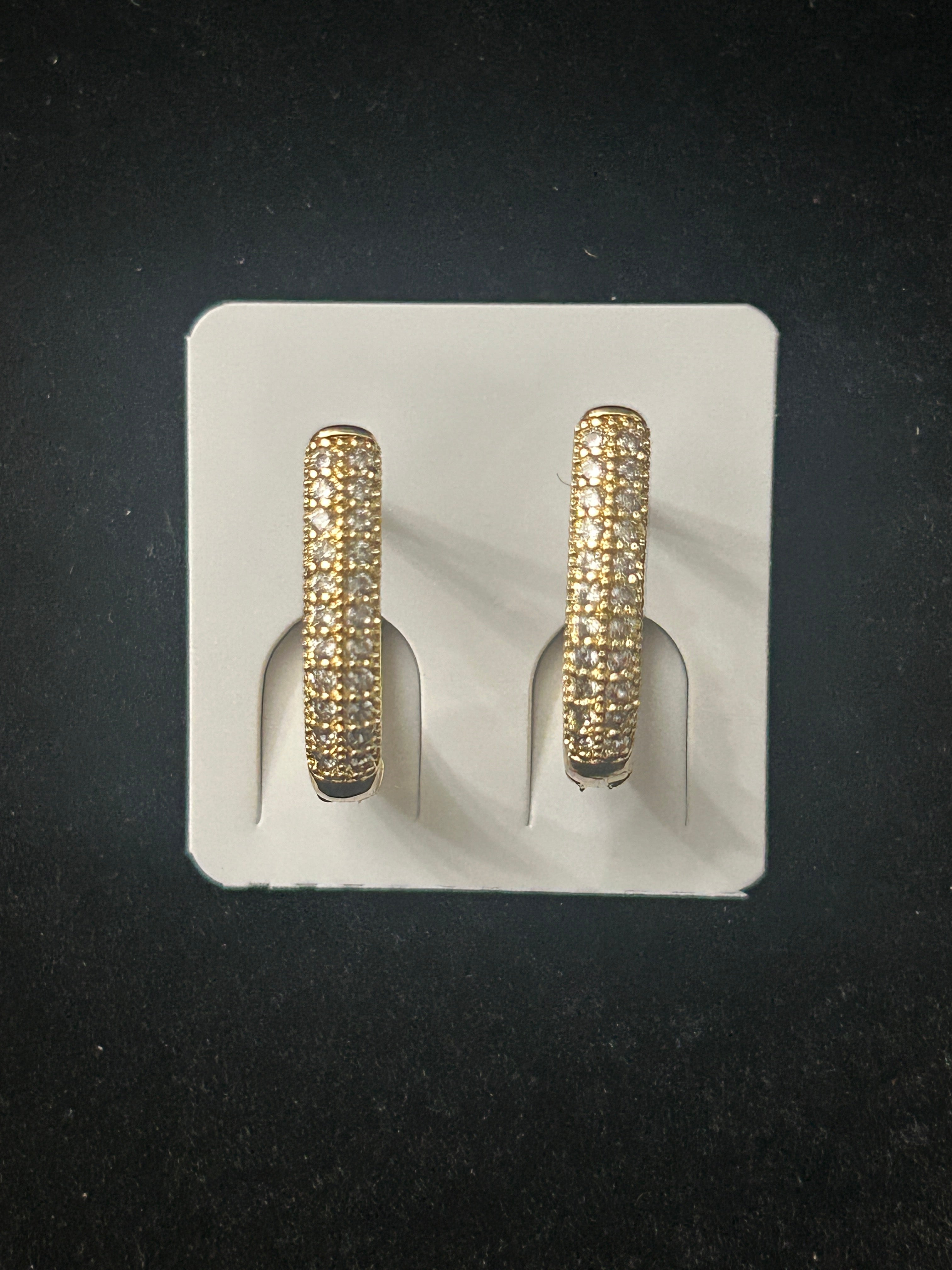 E95 - 14k Gold VVS CZ Hoops