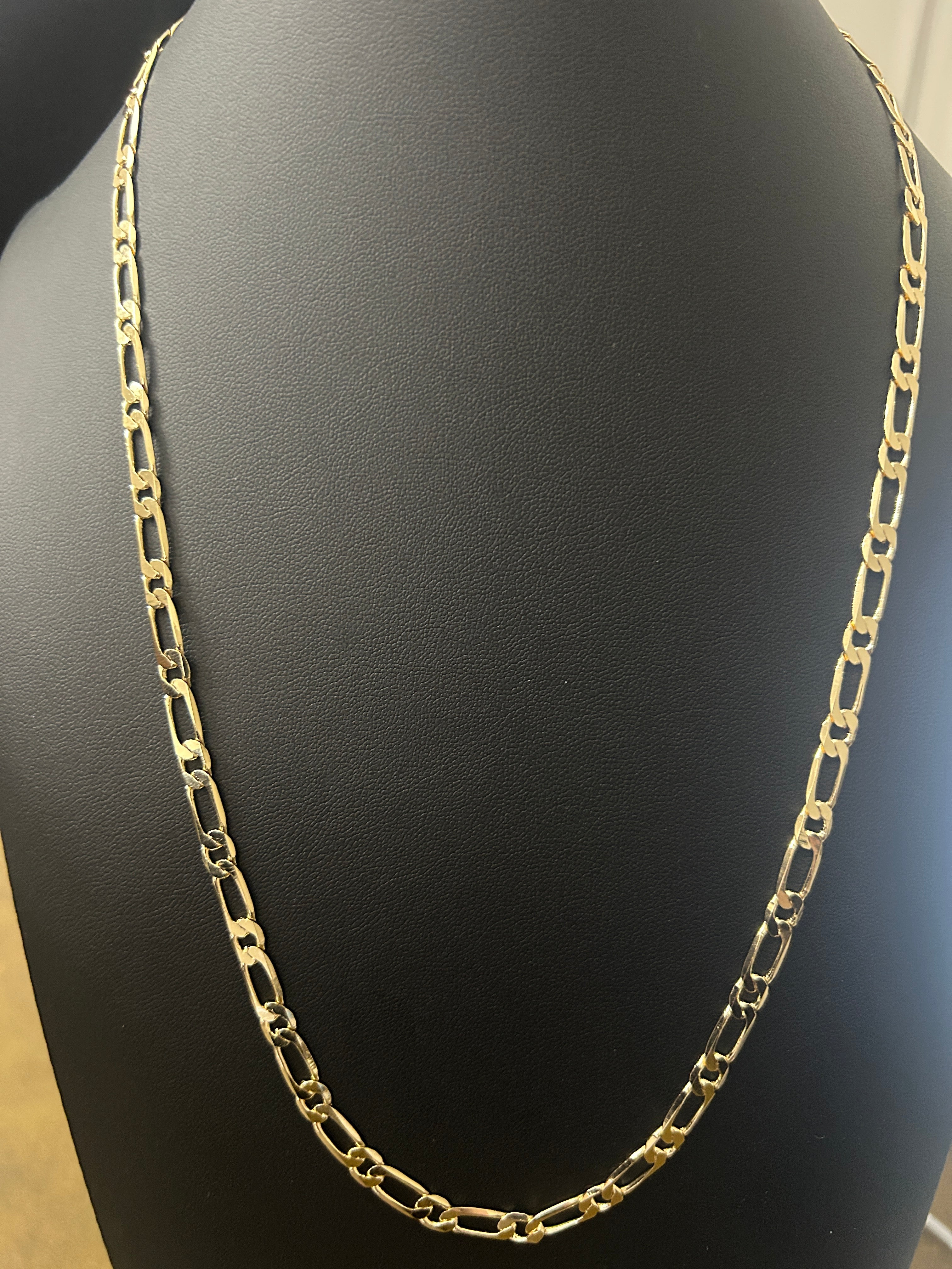 C97 - 14k Gold 24 Inch Figaro 5mm