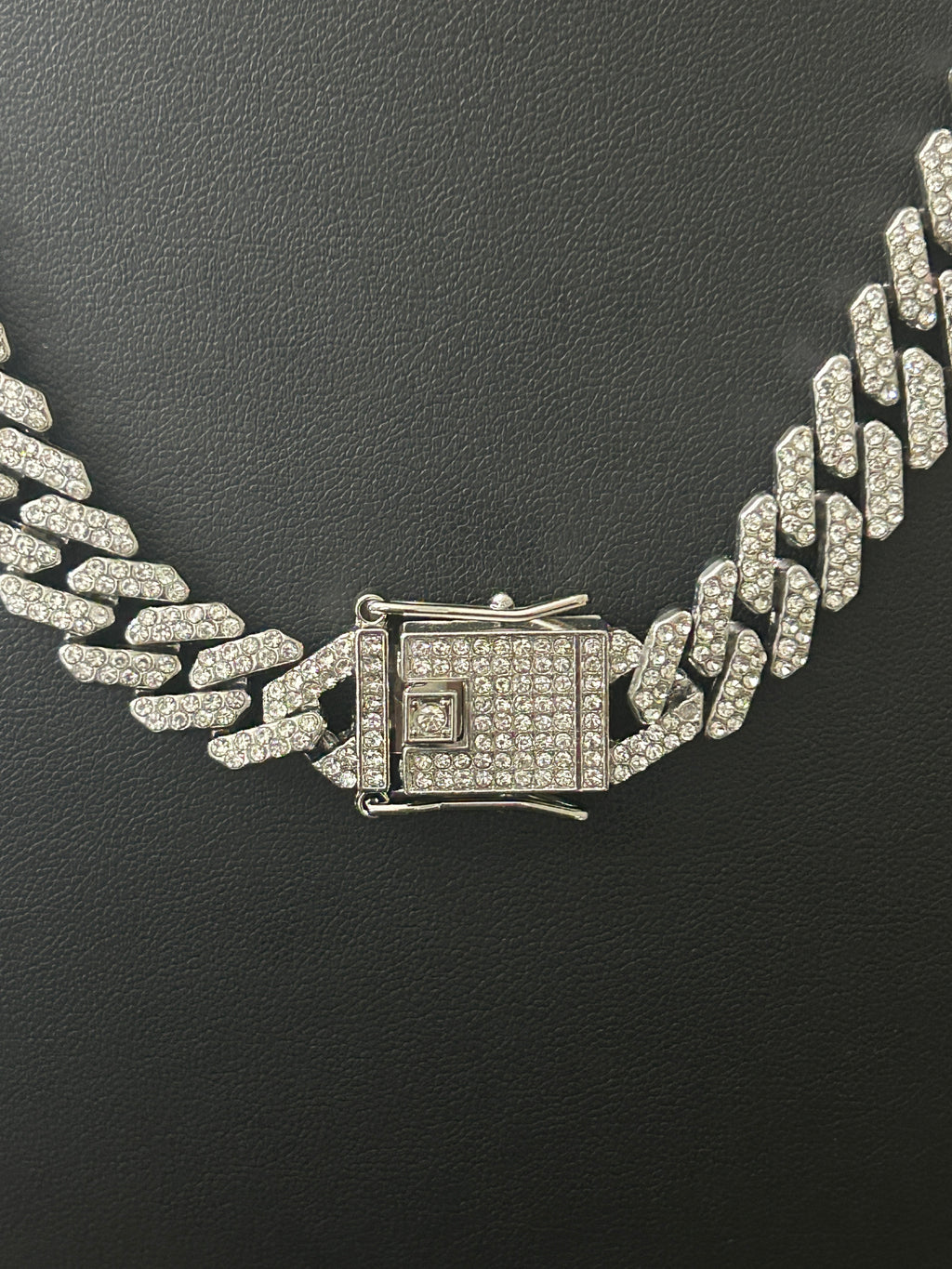 White Gold Stainless 20 Inch Cuban VVS CZ Iced Out 11.5MM