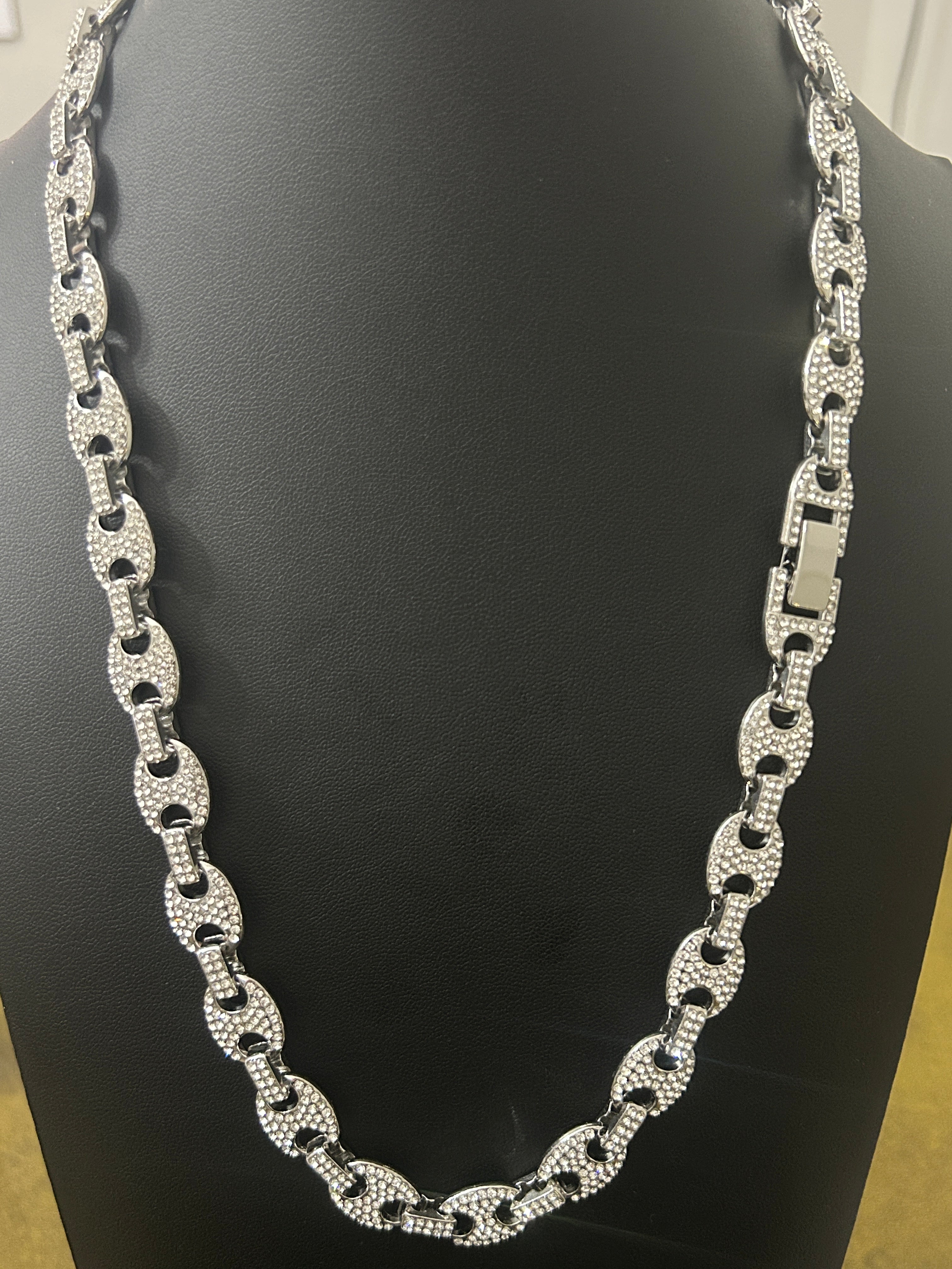 24In VVS CZ 12.5mm Iced Out Bubble Gucci