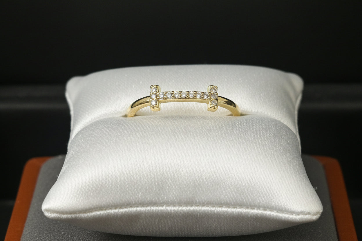 14k Gold VVS CZ Size 7 Ring