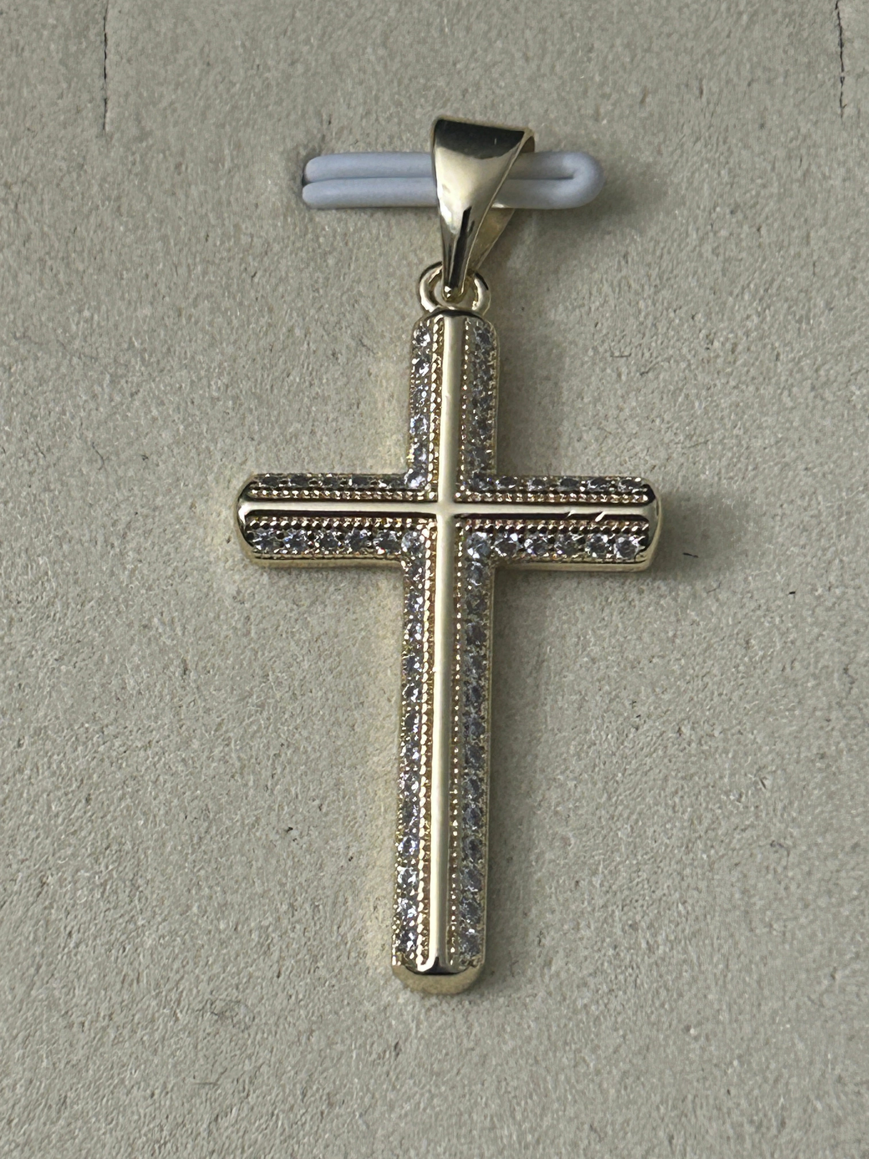 14k Gold VVS CZ Small Cross