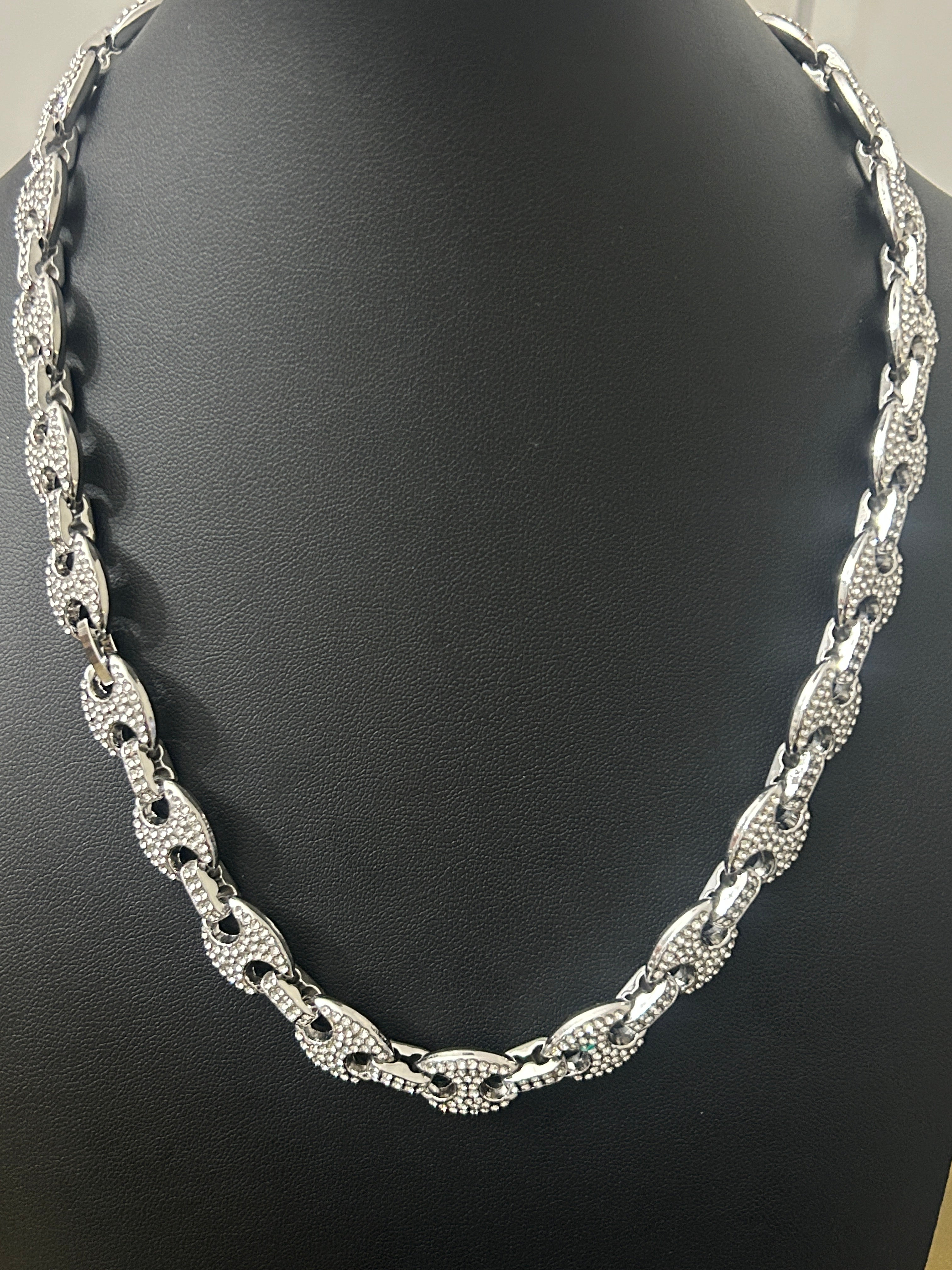 20in VVS CZ 12.5mm Iced Out Bubble Gucci Link