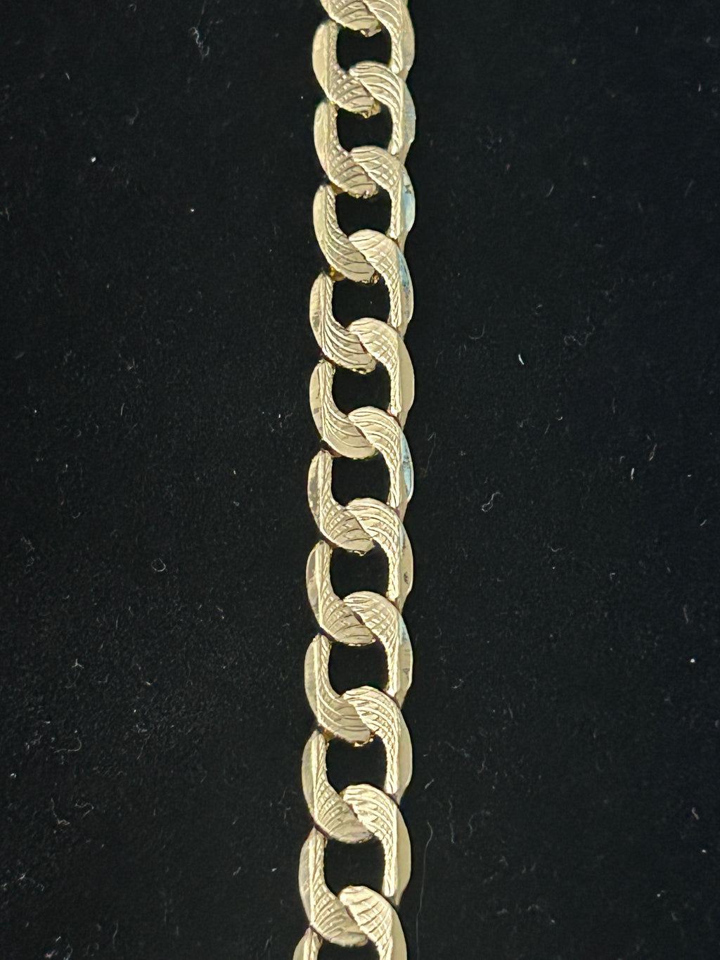 14k Gold 8.5in Diamond Cut Cuban 7mm