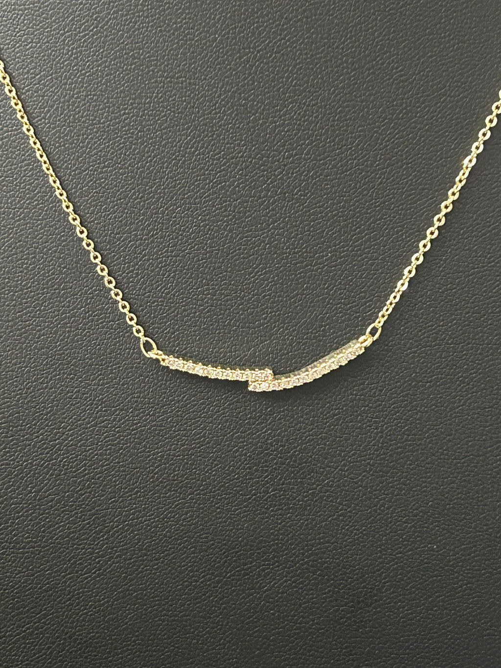 14k Gold 16-18in W/ VVS CZ Pendent