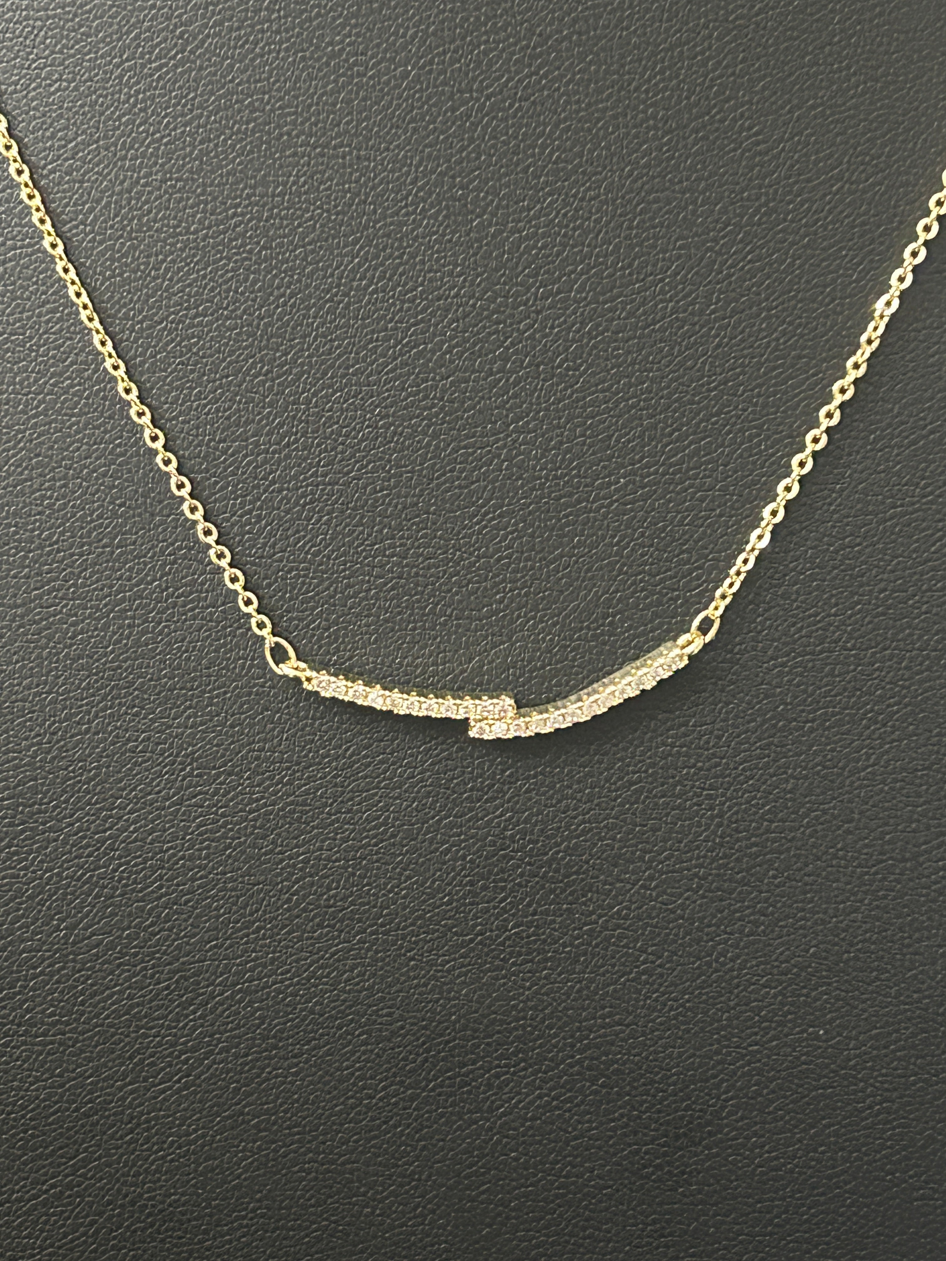 14k Gold 16-18in W/ VVS CZ Pendent