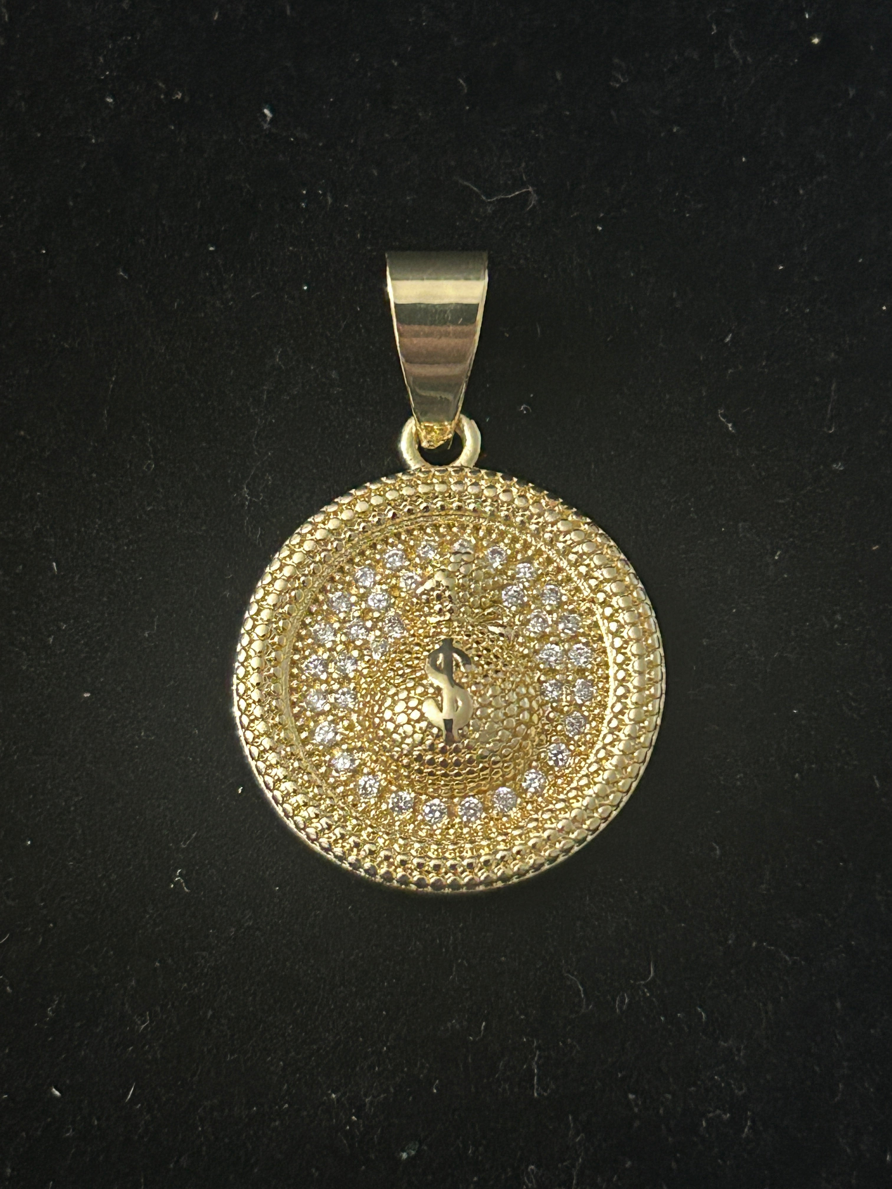 14K Small Round VVS CZ Money Bag