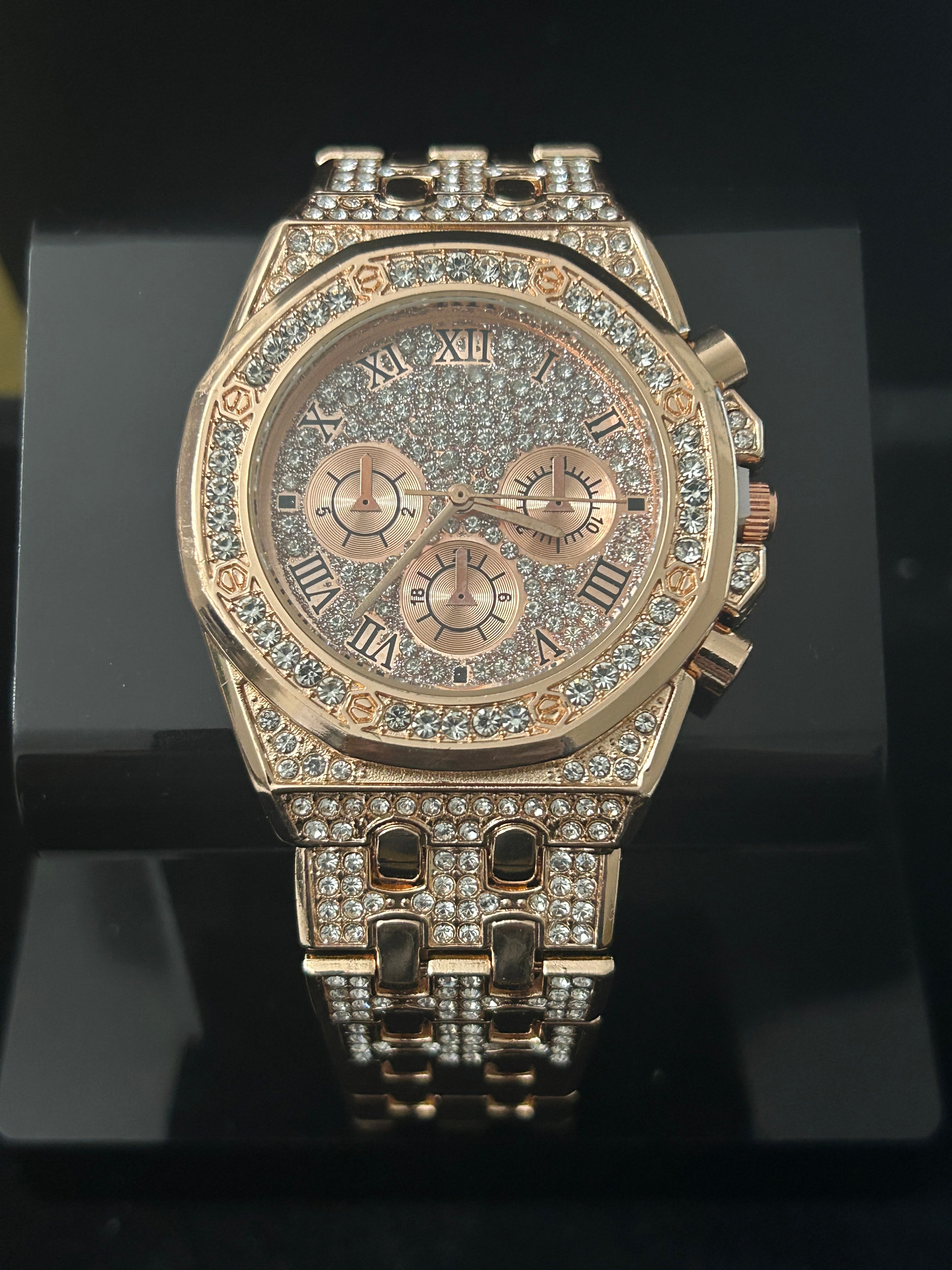 43MM Rose Gold VVS CZ