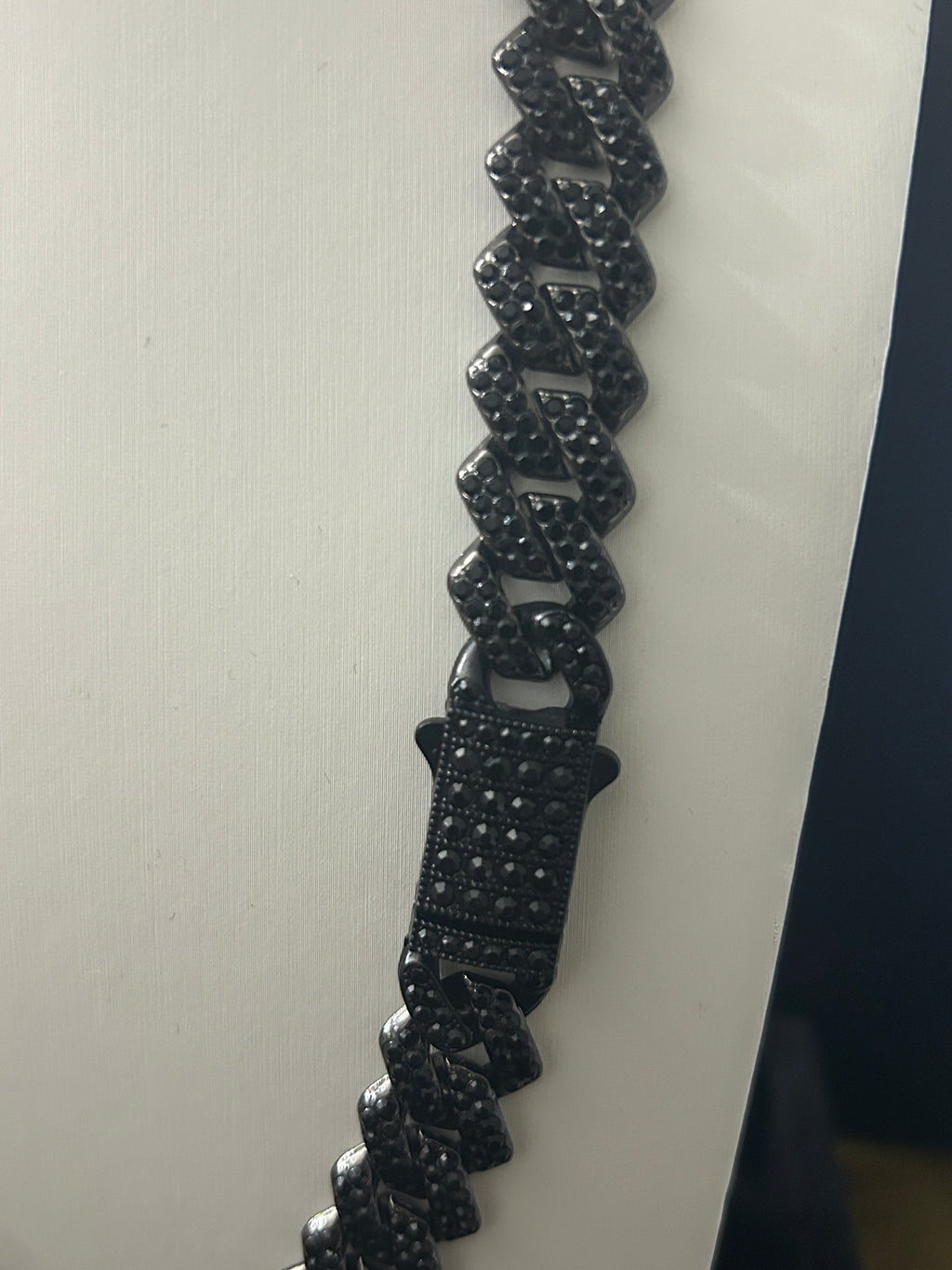 Black Rhodium/Stainless VVS CZ 20in Cuban