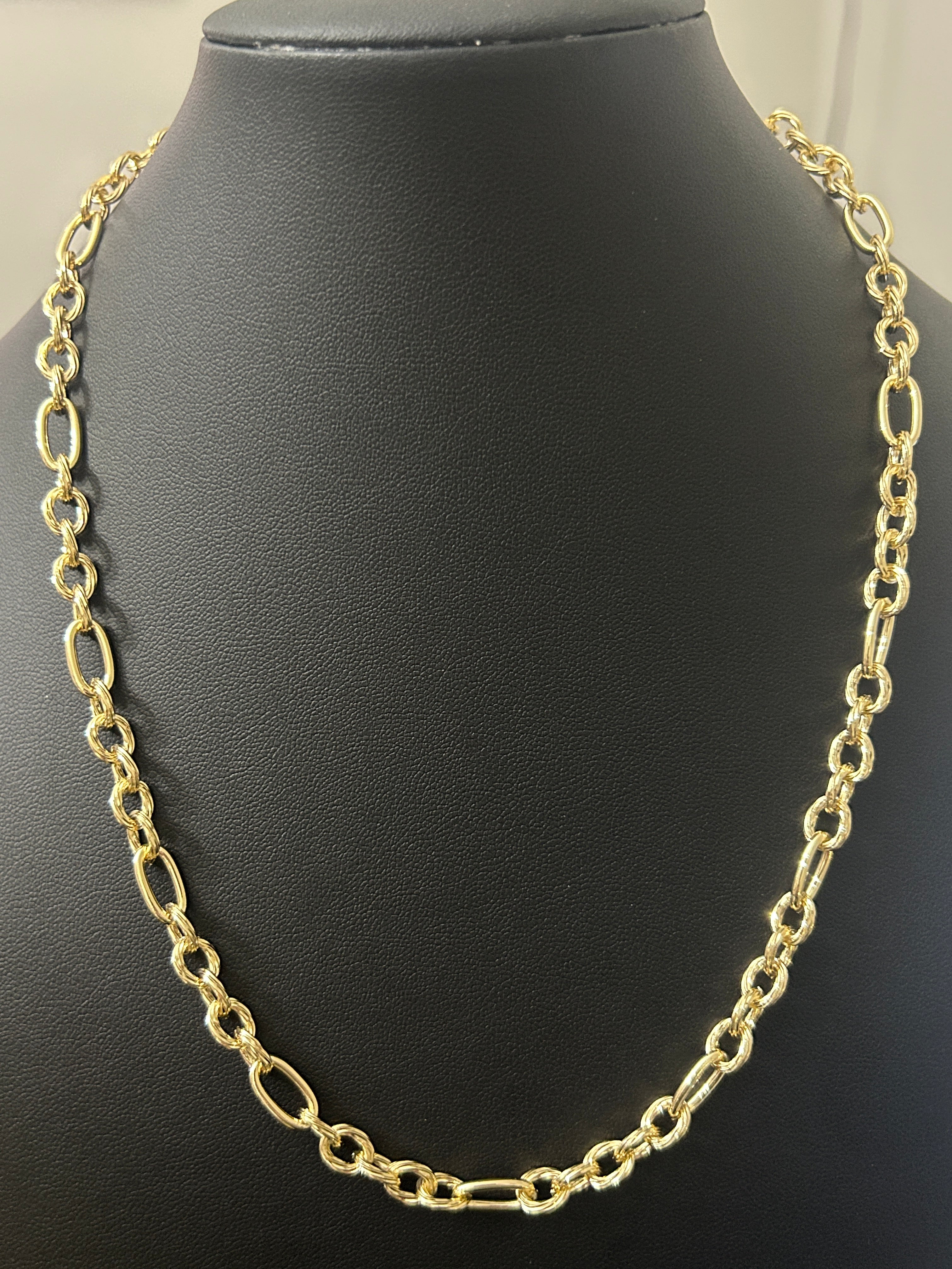 14K Gold 18-20in Circle/Oval Link