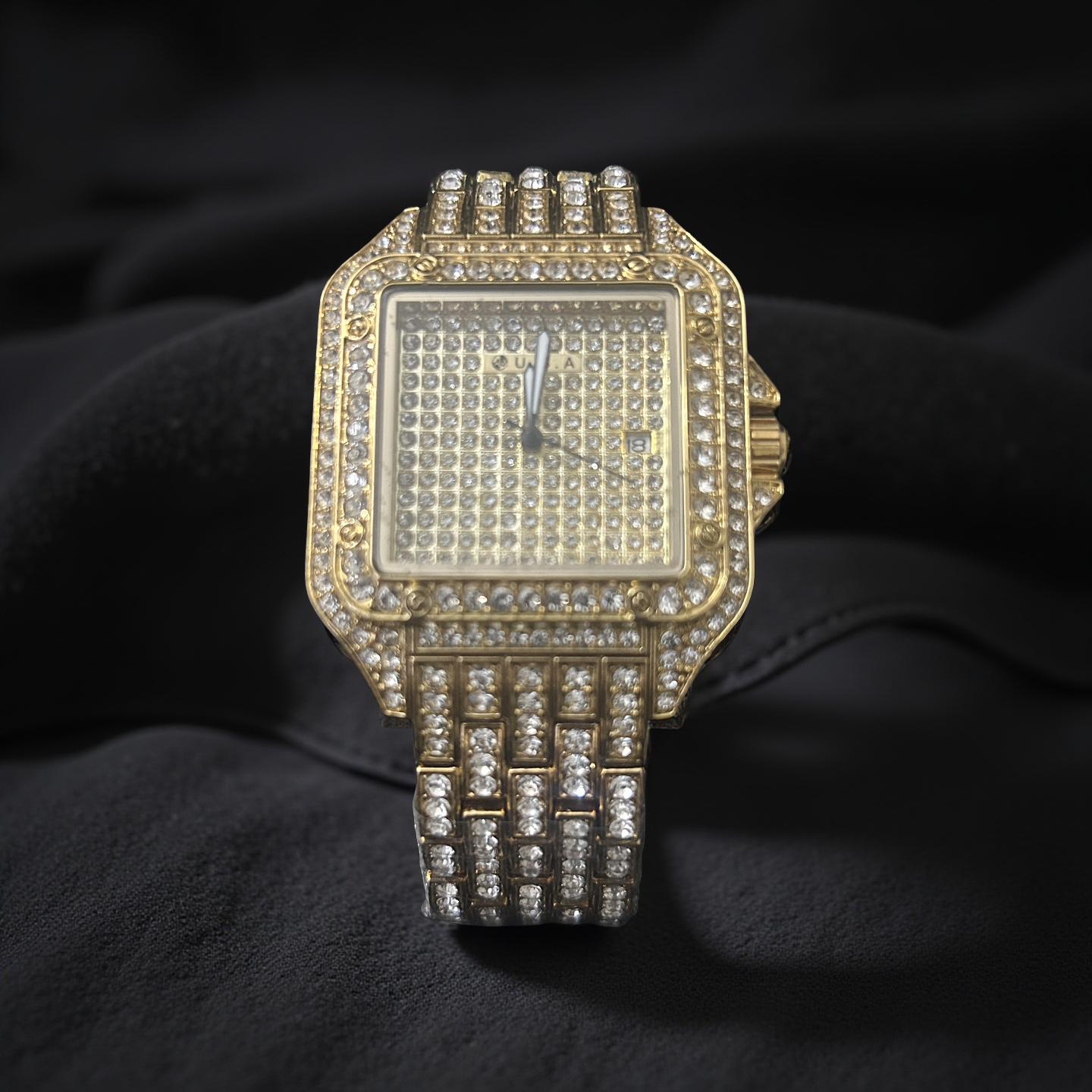 Gold/Stainless VVS CZ Cartier Style