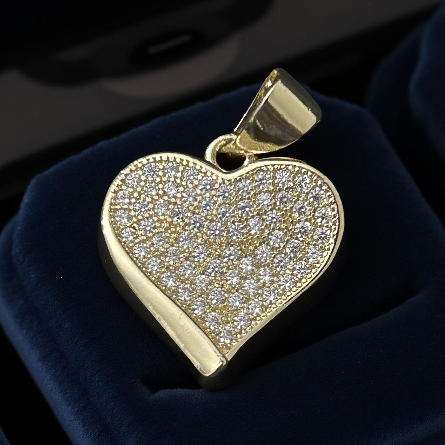 14k VVS CZ Heart Prndant
