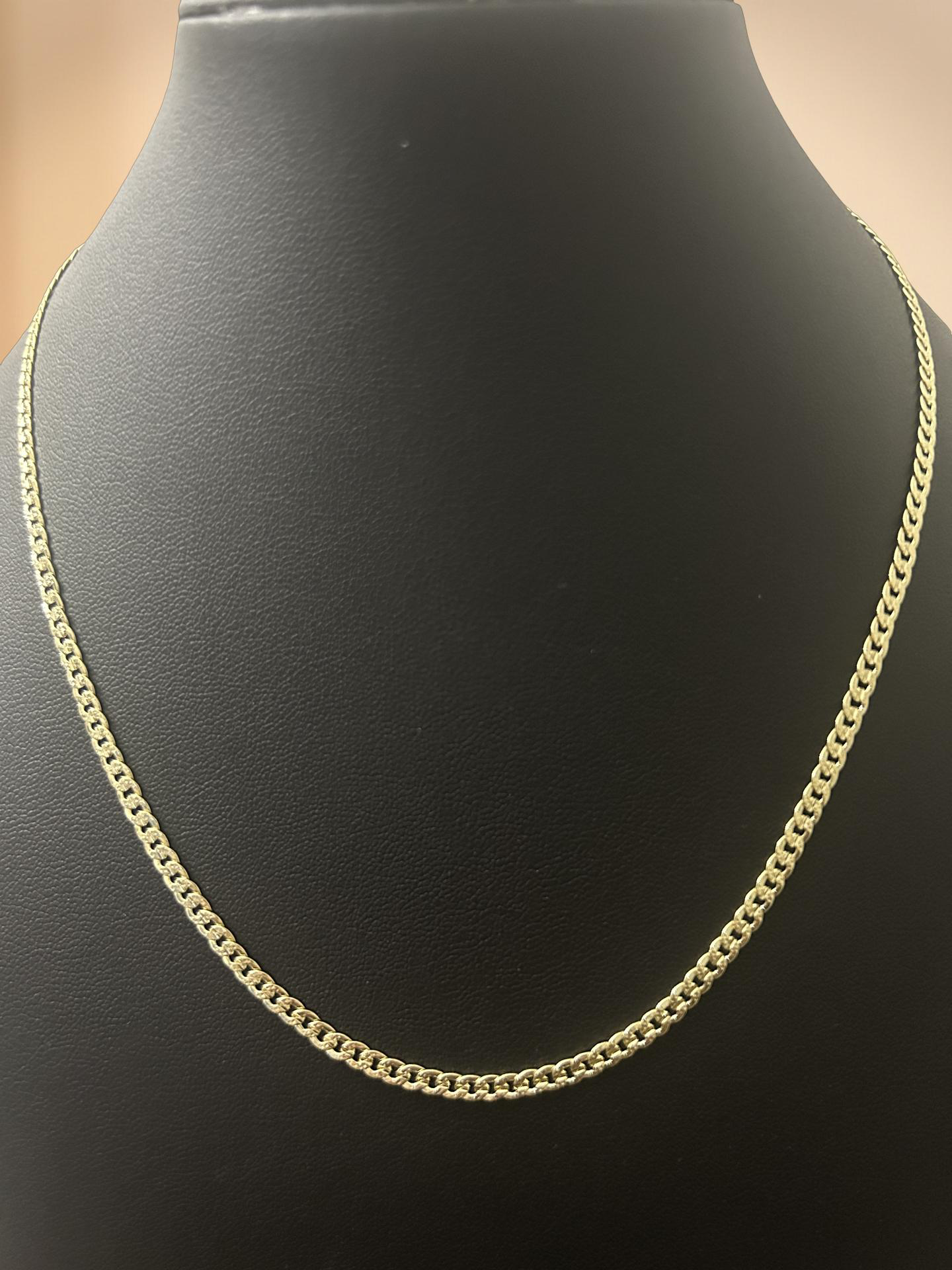 18" 3mm Diamond Cut Cuban Chain – 14K Gold Filled Over Brass Necklace