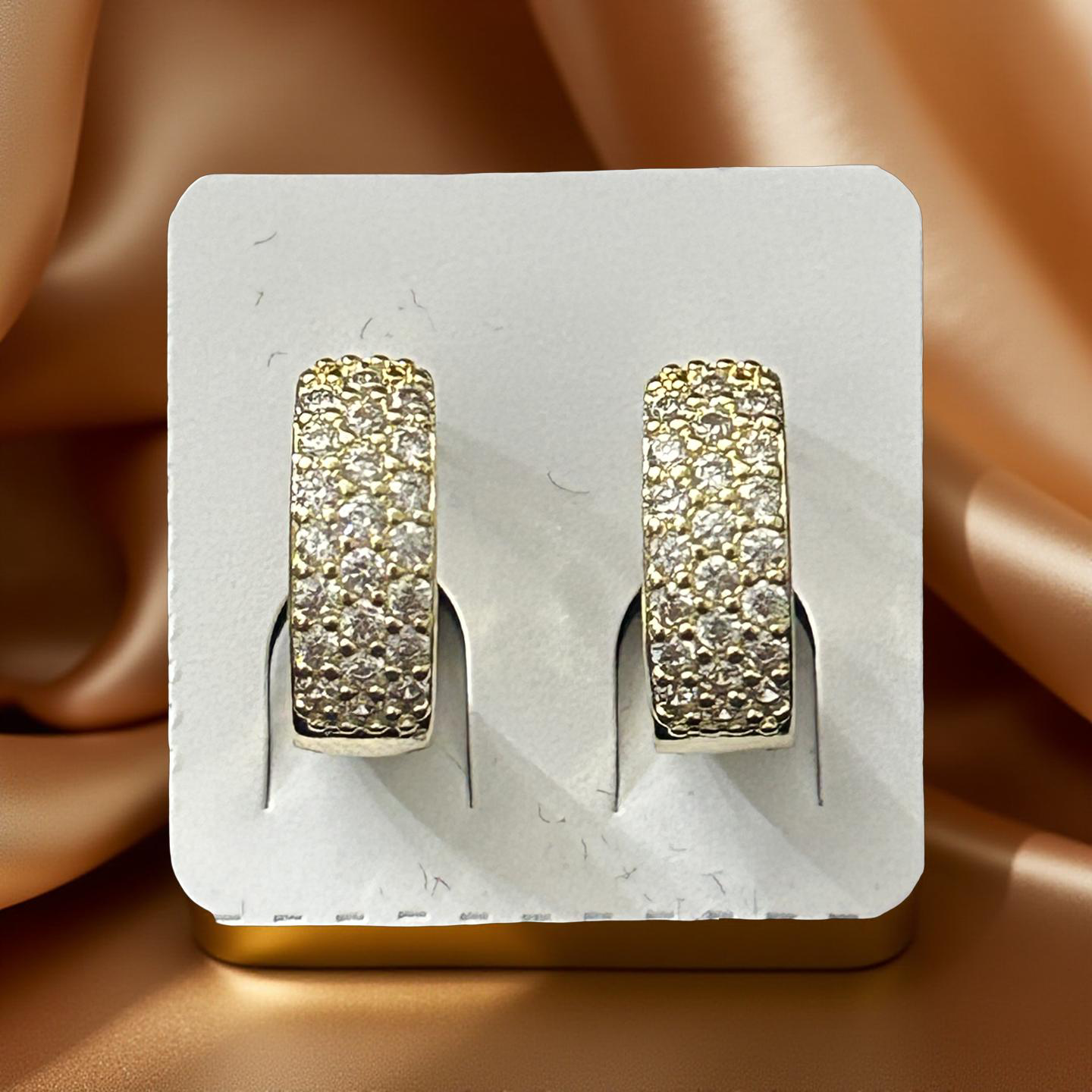 14k Gold VVS CZ Small Hoops