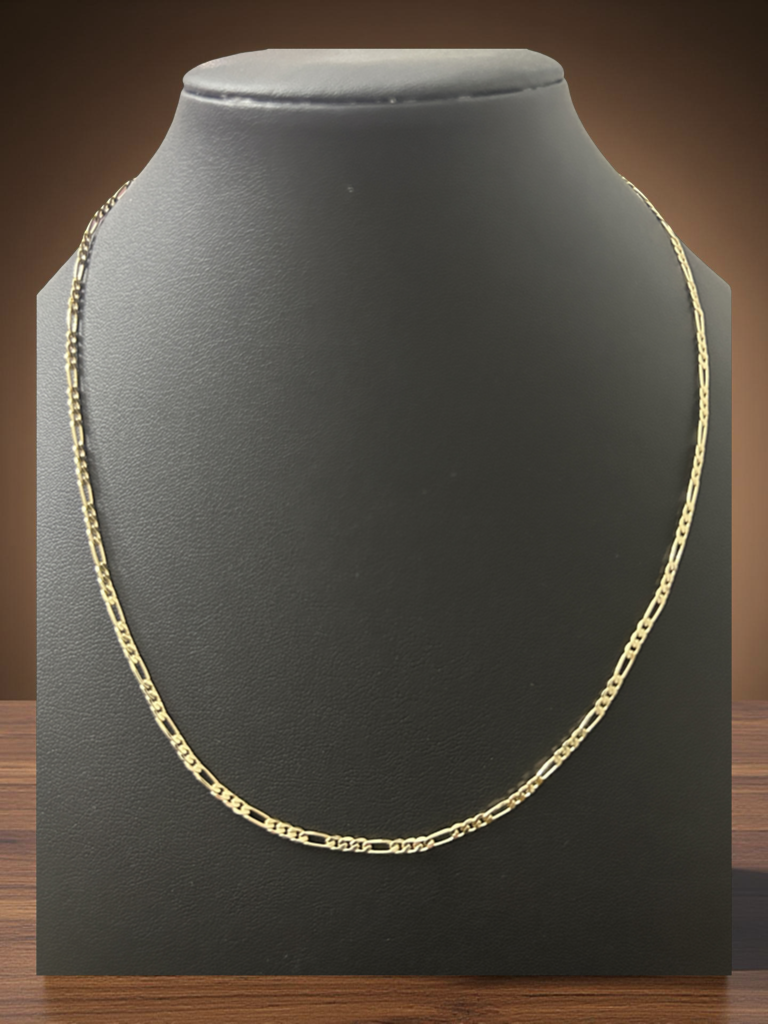 18" 2.5mm Figaro Chain – 14K Gold Filled Over Brass Classic Link Necklace
