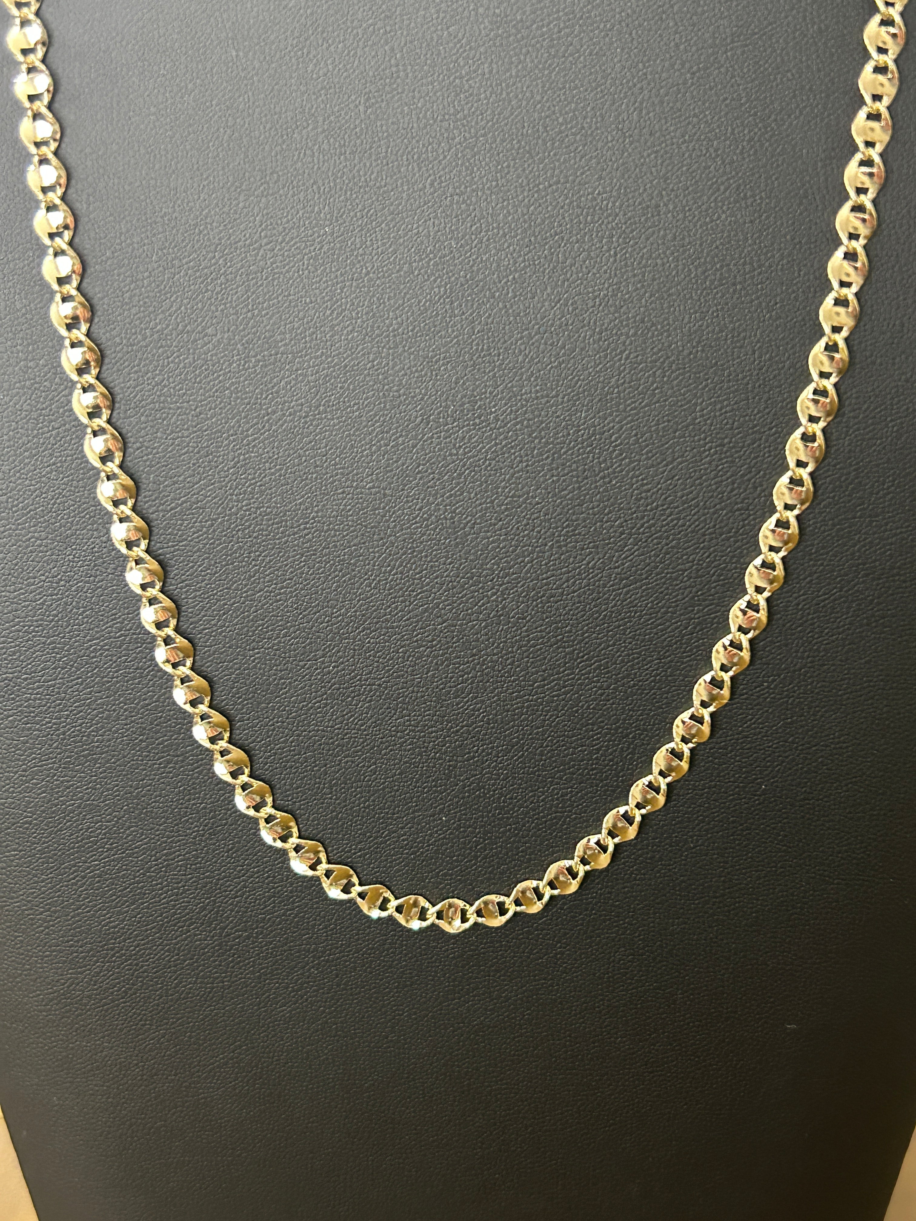 14K Gold Filled Gucci Mariner Link Chain Necklace | 24in 4mm High Polish