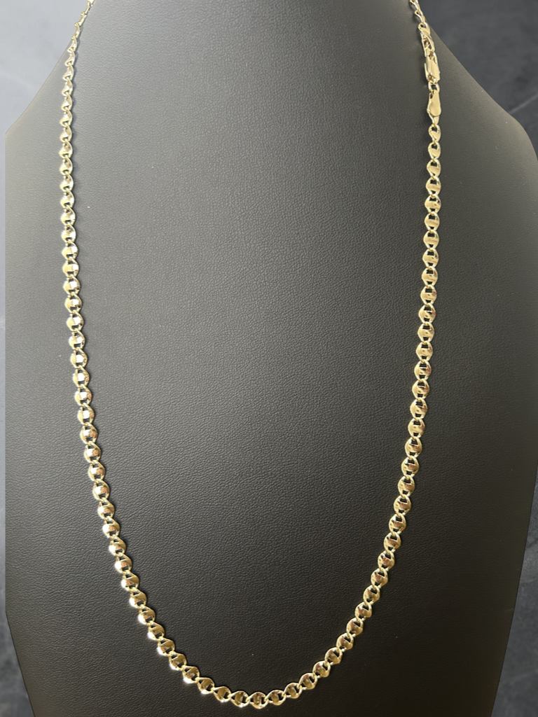 14K Gold Filled Gucci Mariner Link Chain Necklace | 24in 4mm High Polish